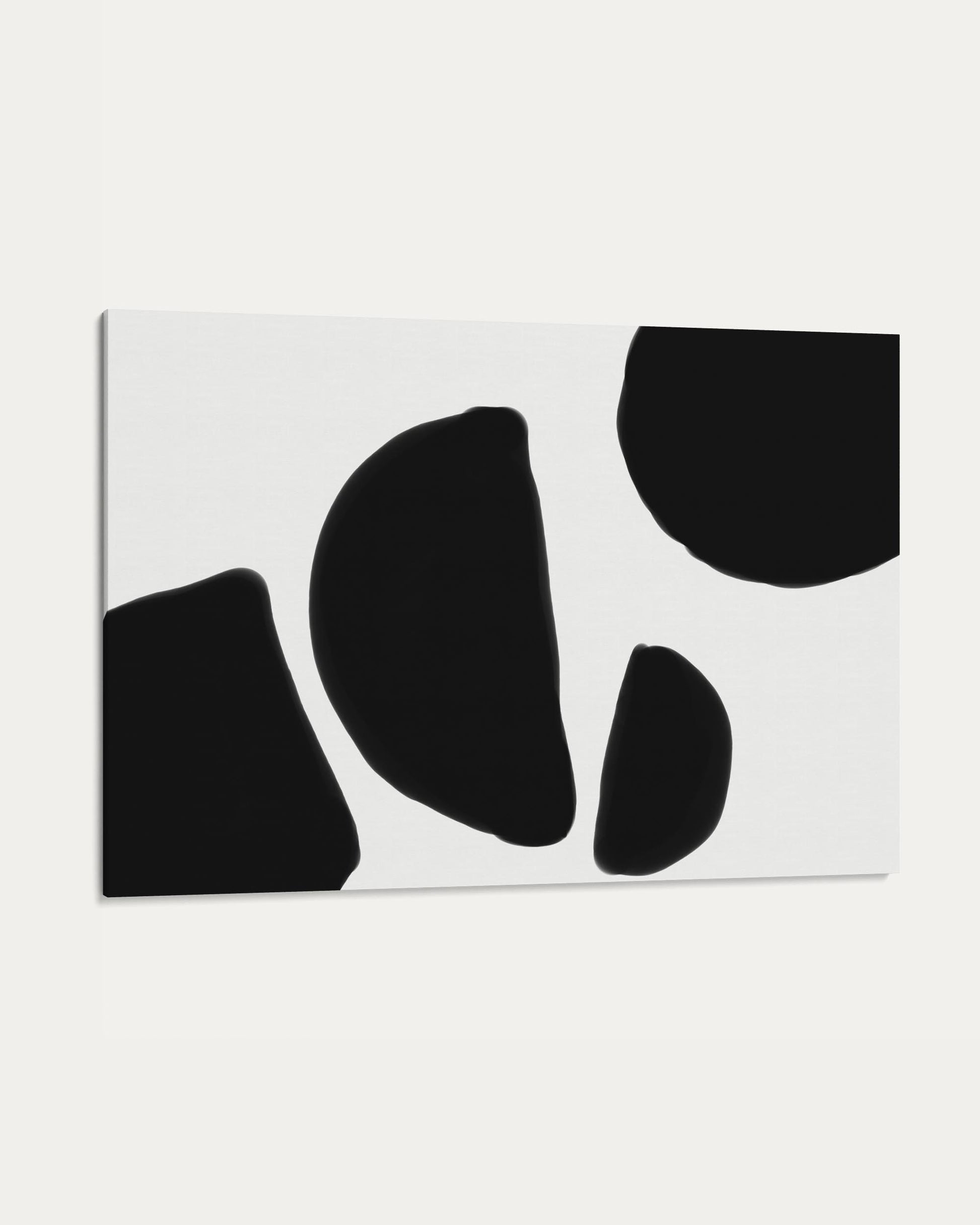 Abstract black shapes on a white background