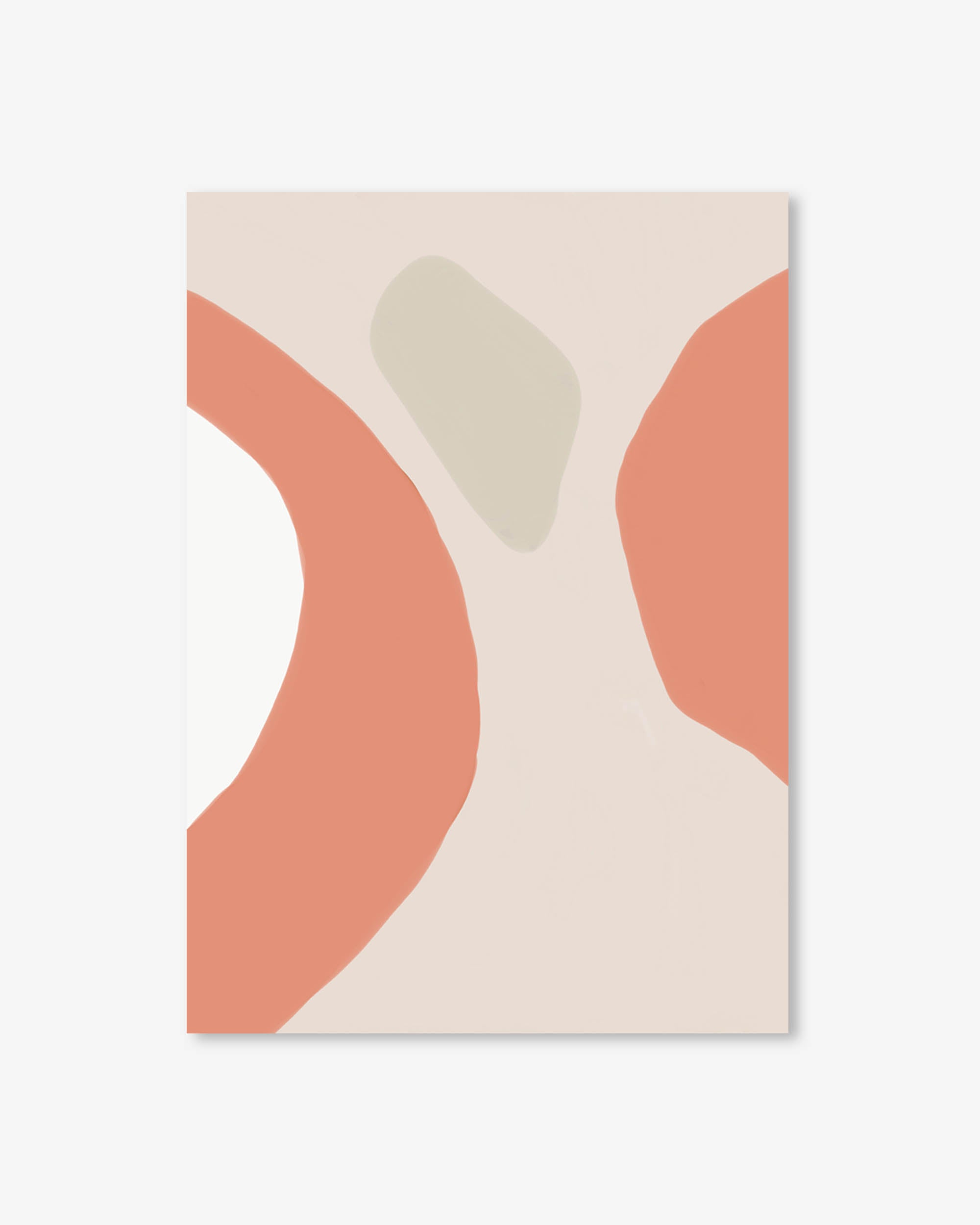 Soft Orange Abstract Art Print