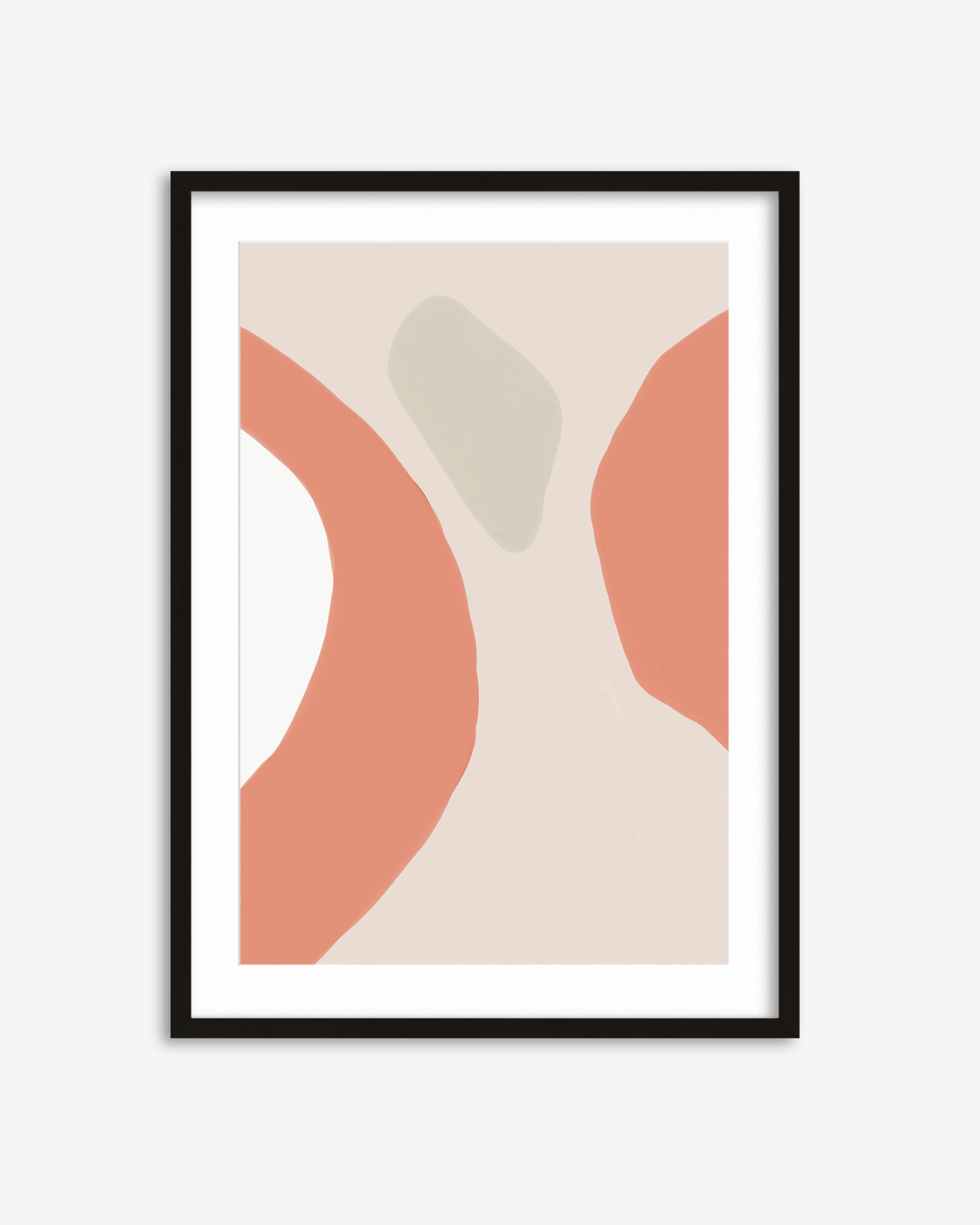 Soft Orange Abstract Art Print