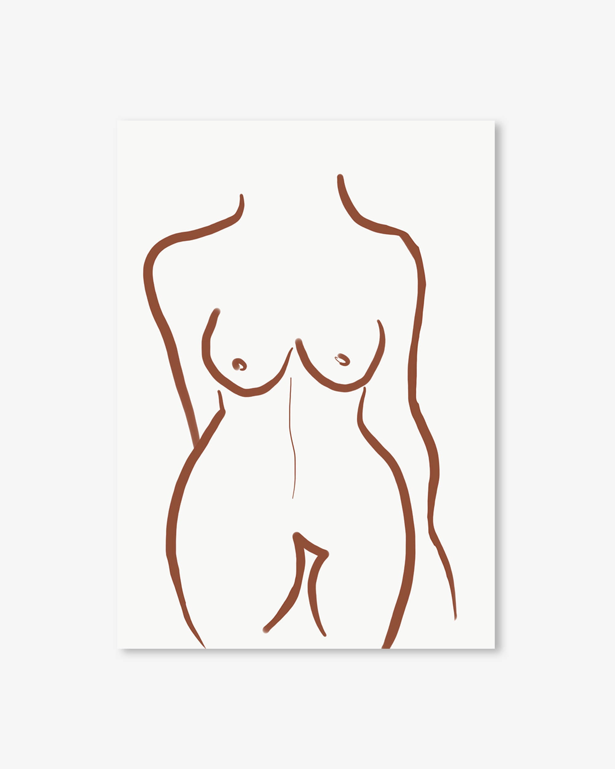 Female Nude Illustration Line Art Print