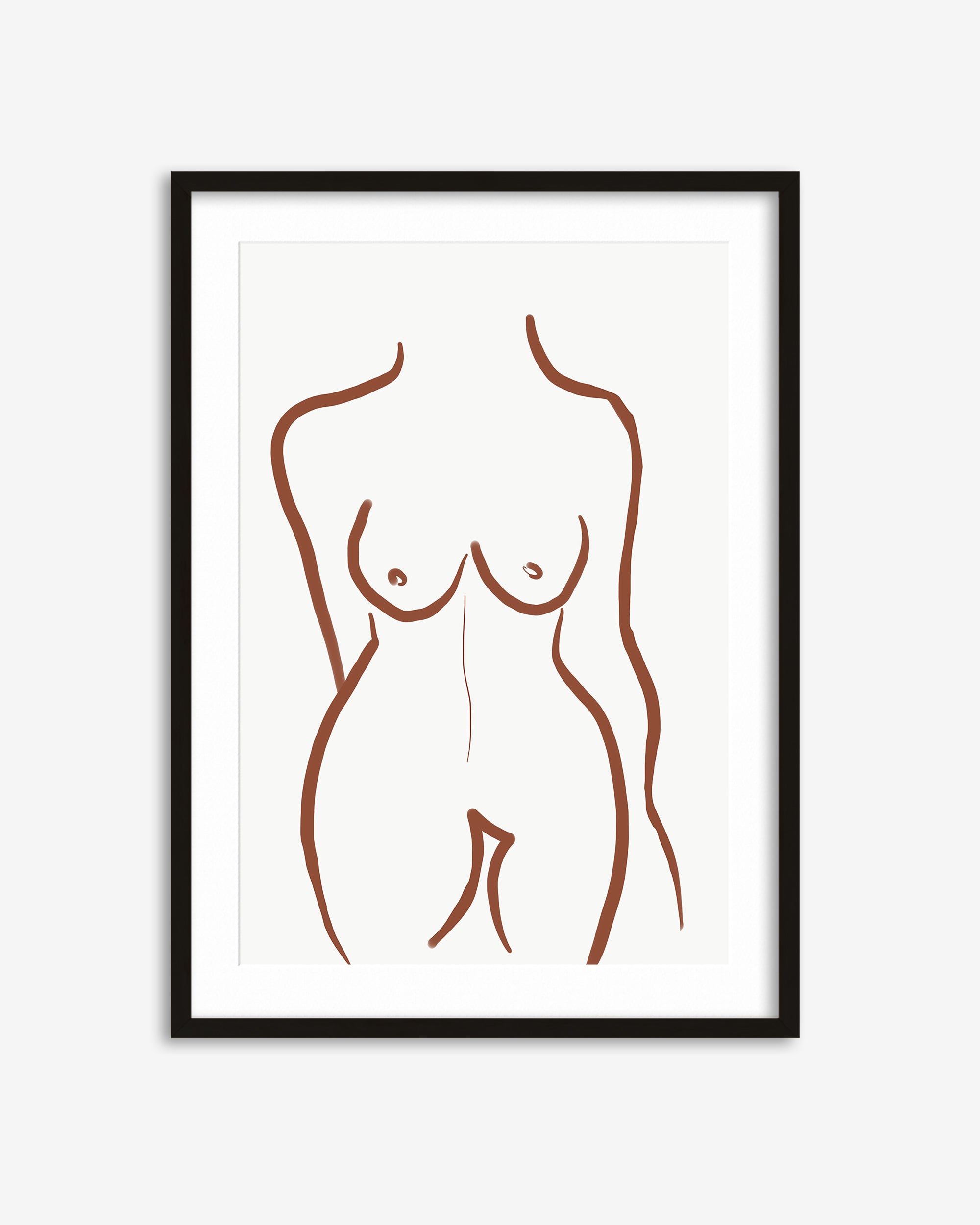 Female Nude Illustration Line Art Print