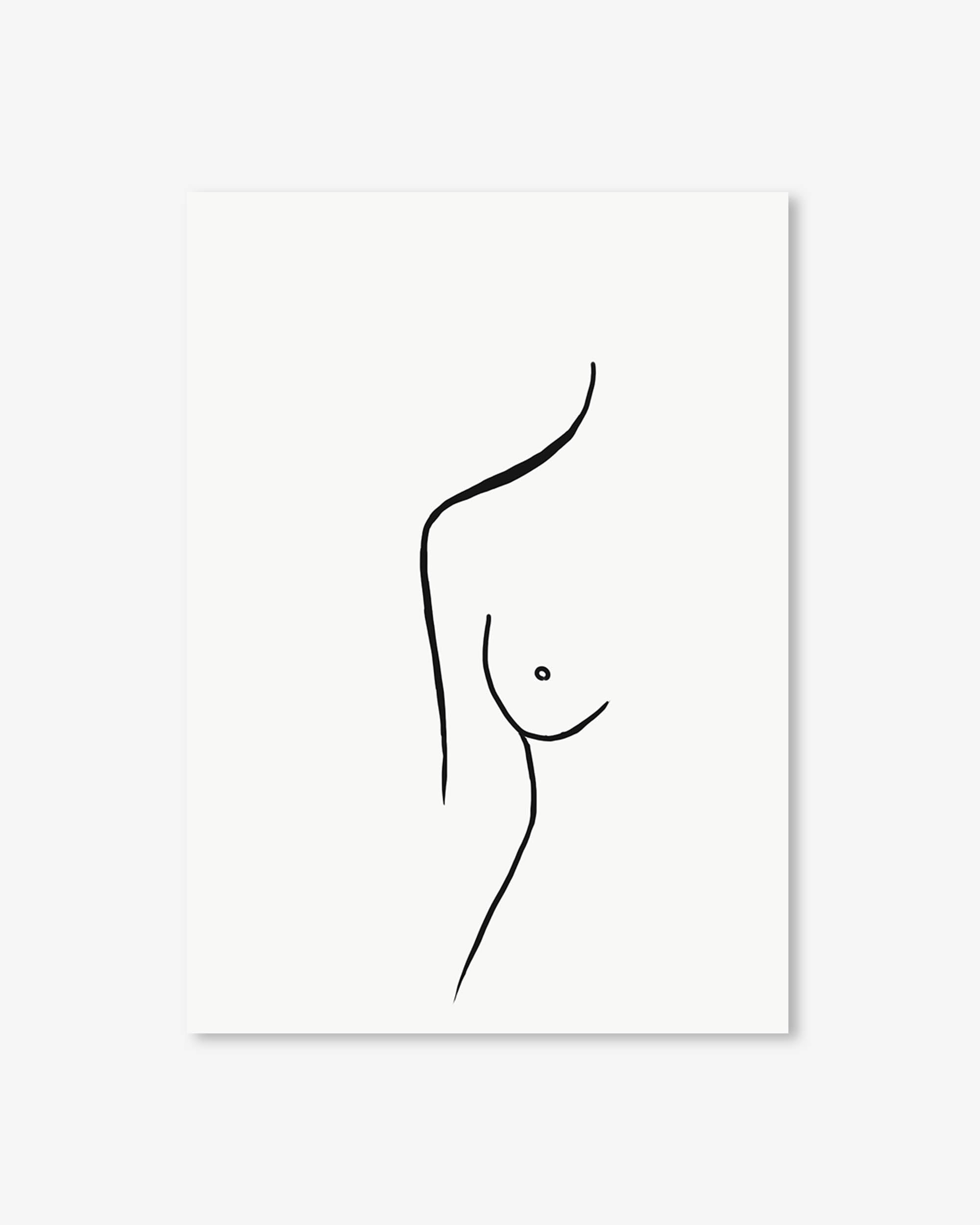 Nude Female Line Art Print