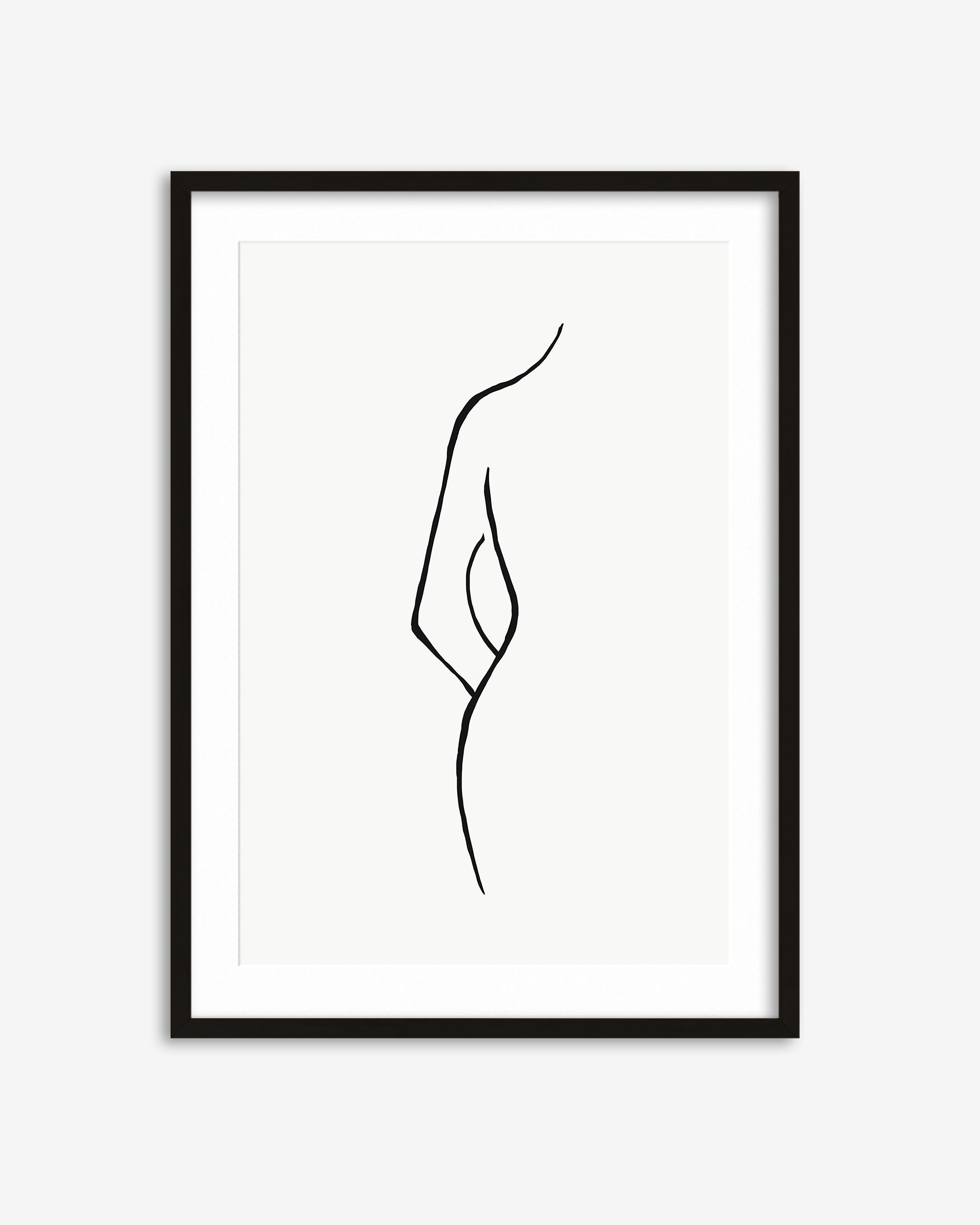 Nude Back Line Art Print
