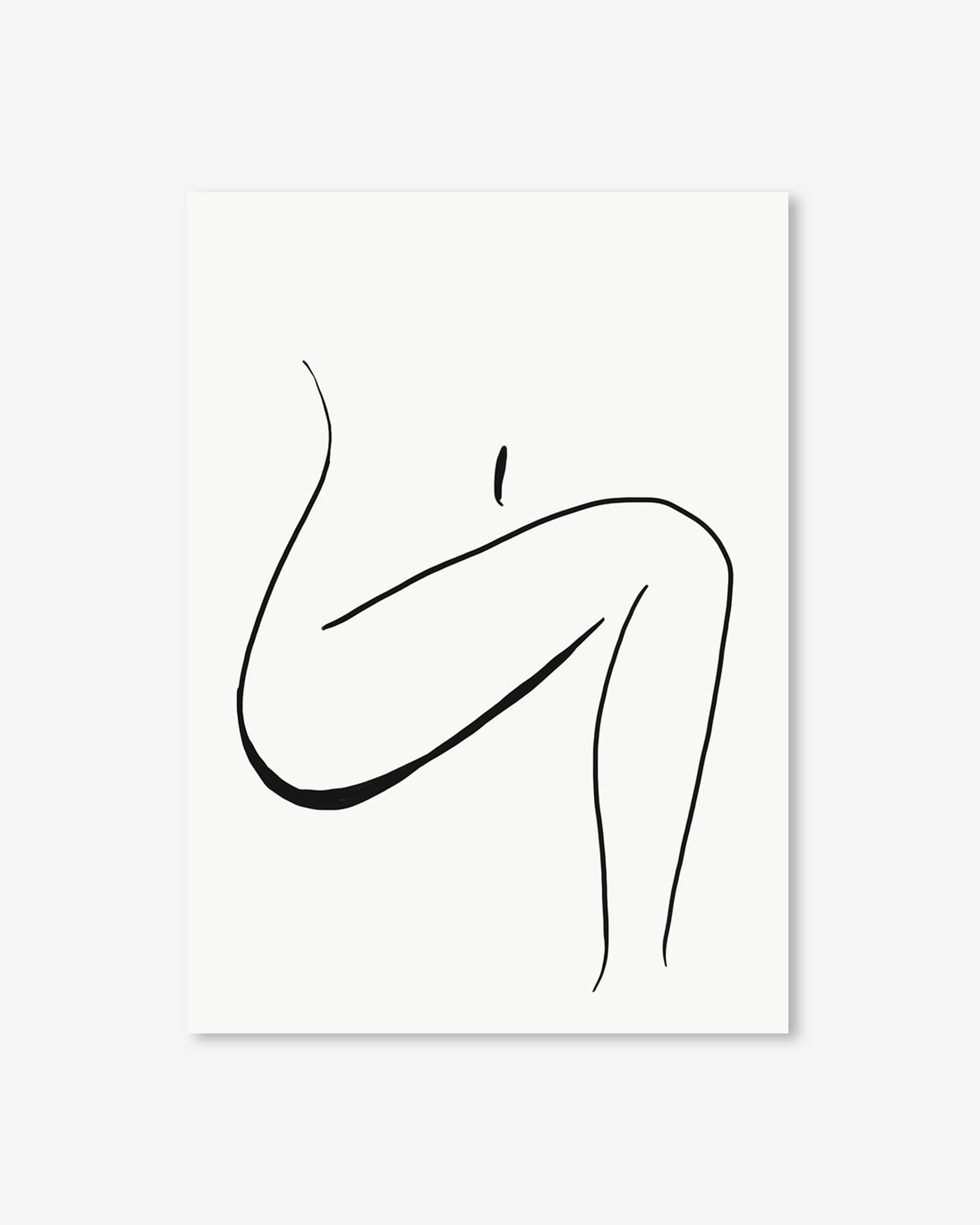 Abstract black line art on a white background