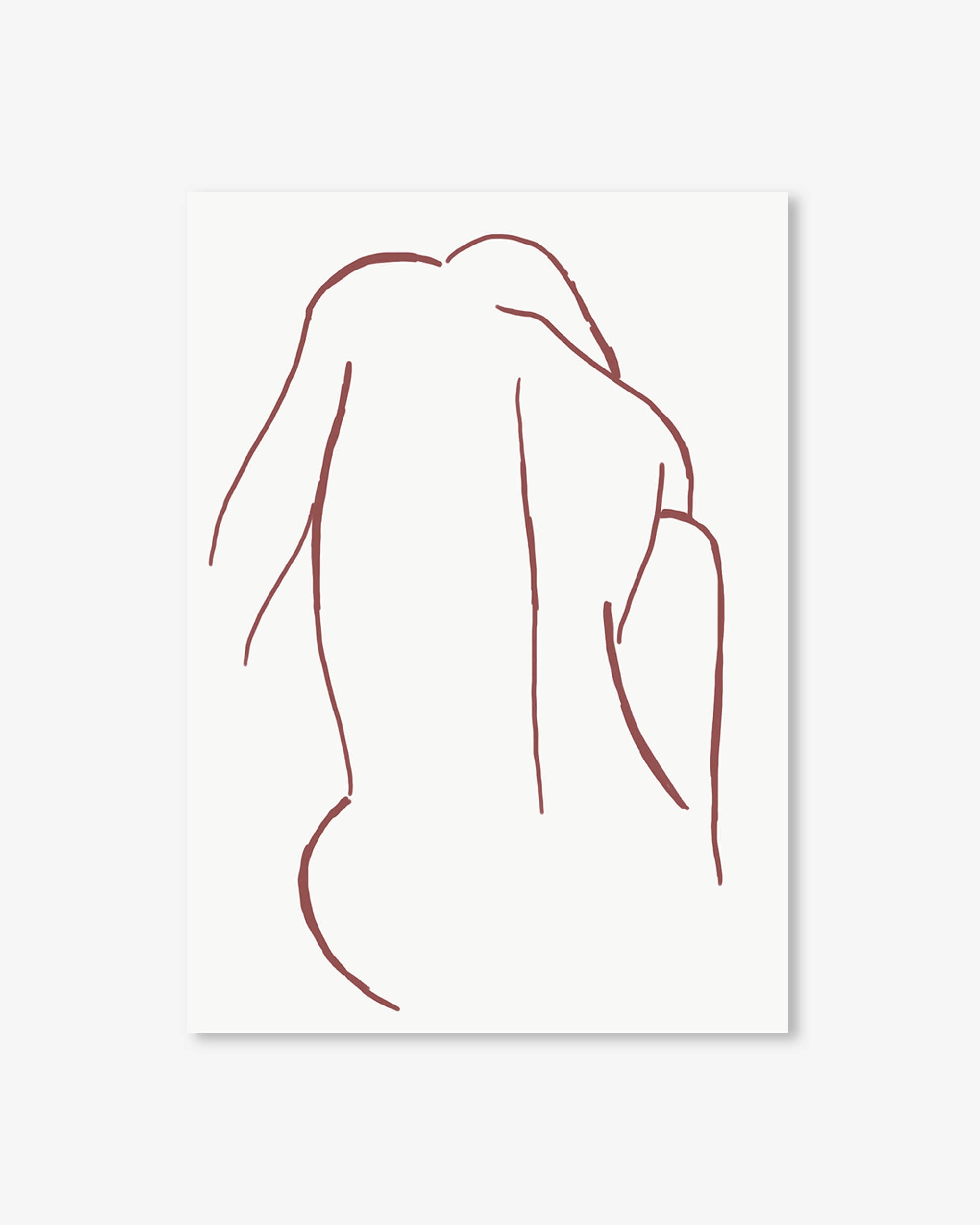Sitting Figure Line Art Print