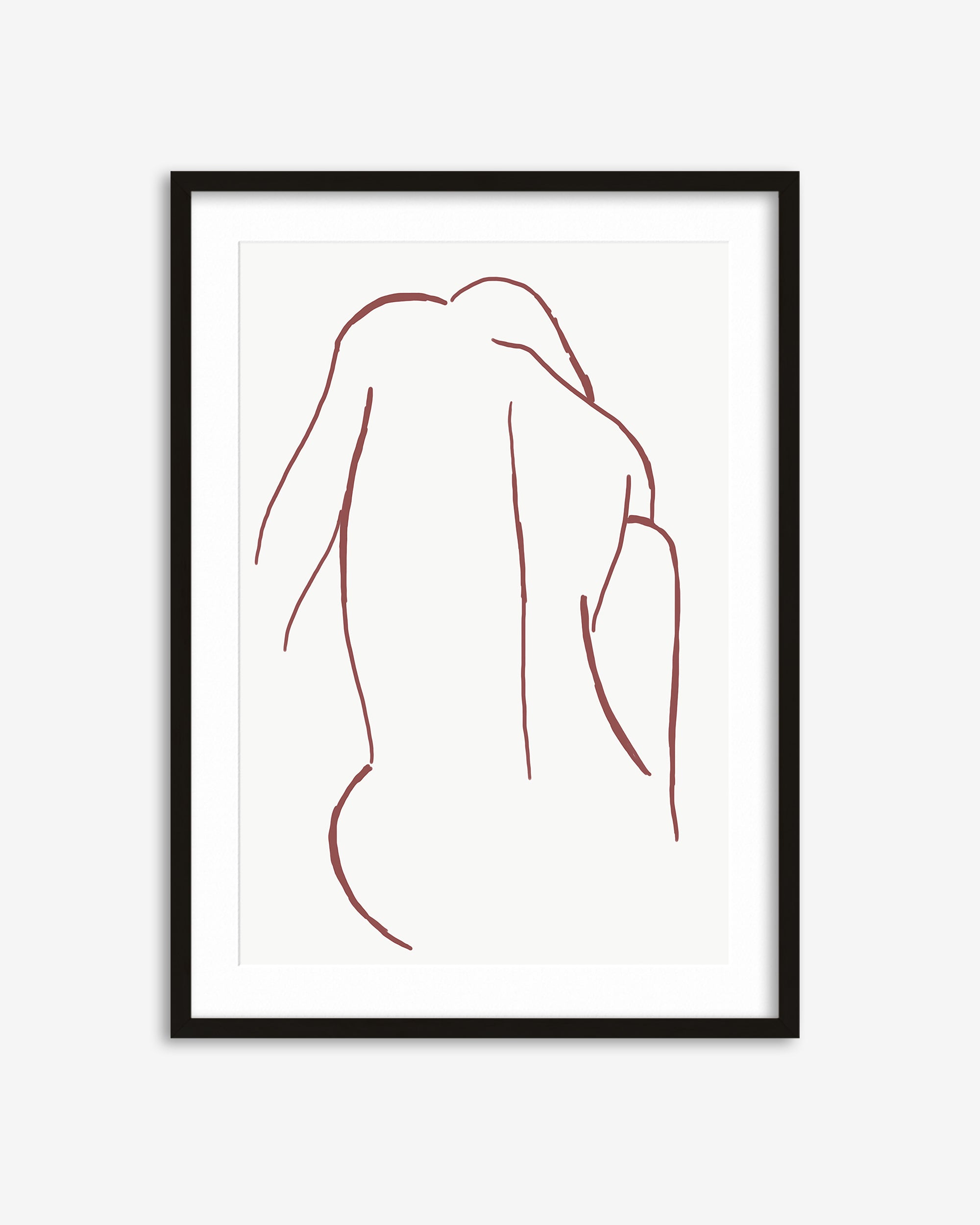 Sitting Figure Line Art Print