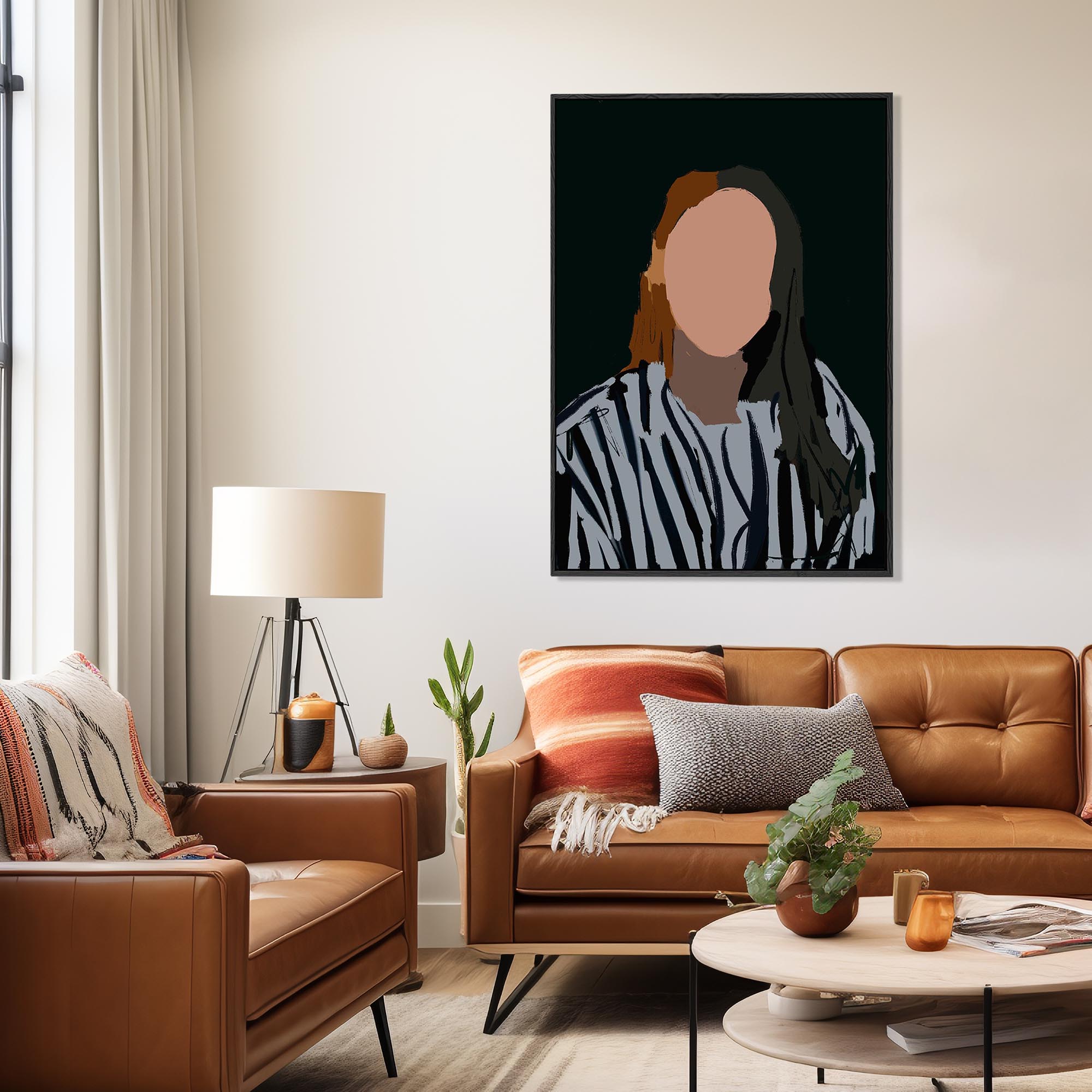 Staring At You In The Mirror Canvas Art Print-Abstract House