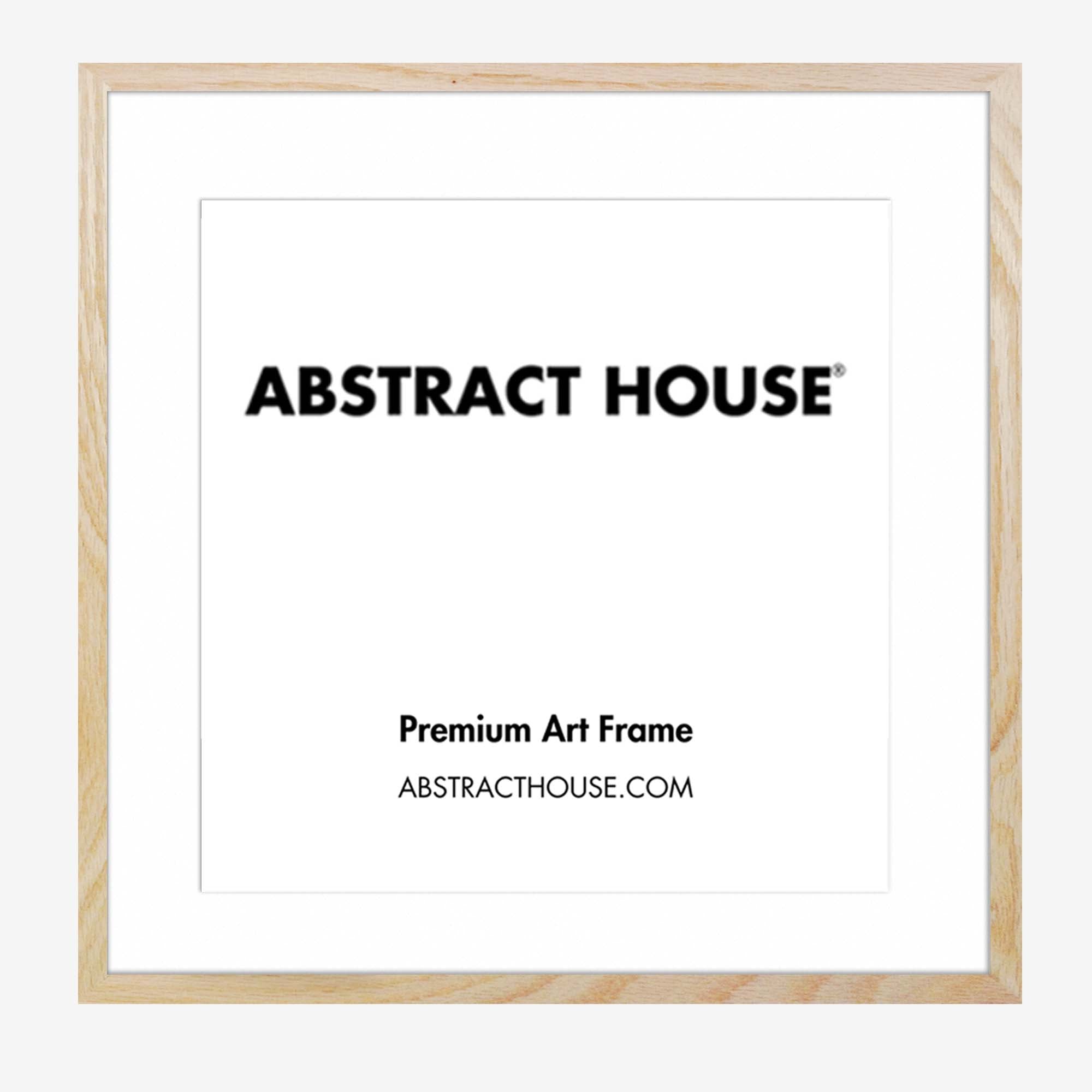 70x70 cm Wooden Frame-Oak-50 x 50 cm / 19.7 x 19.7 Inches-Abstract House
