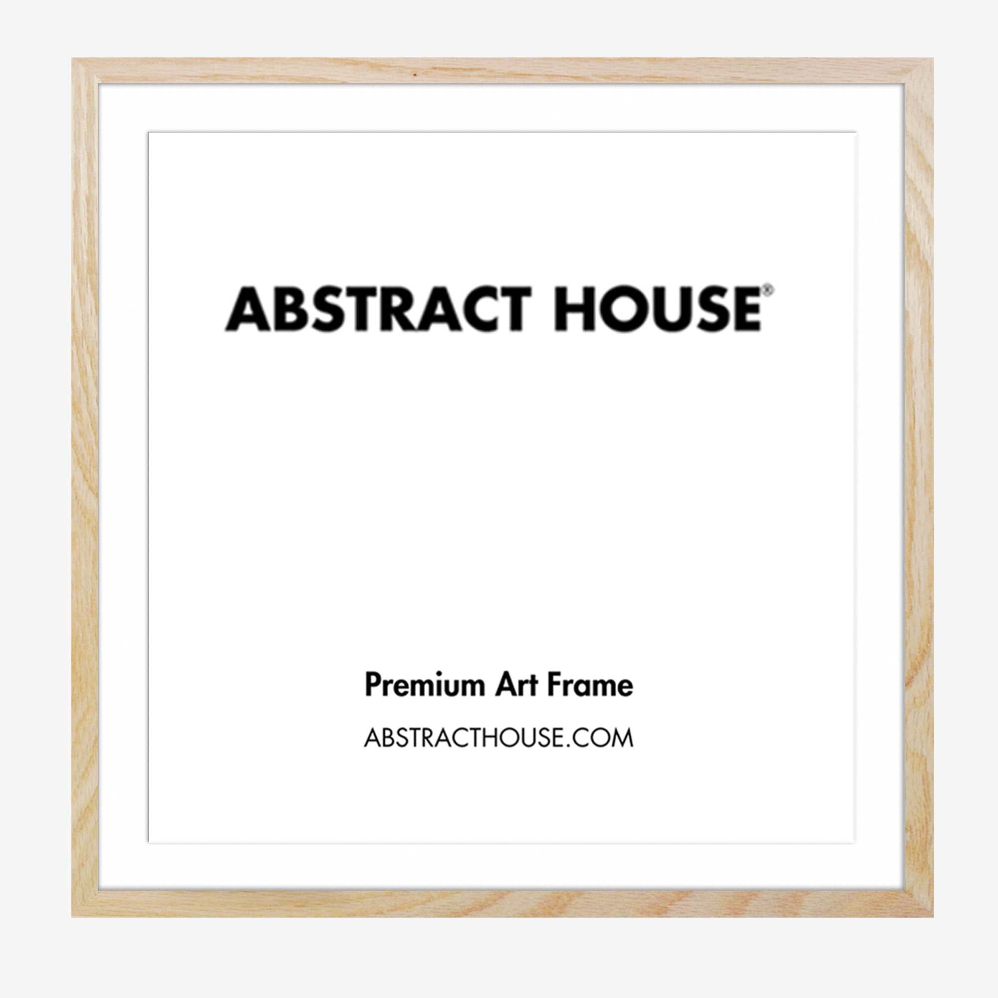 70x70 cm Wooden Frame-Oak-60 x 60 cm / 23.6 x 23.6 Inches-Abstract House