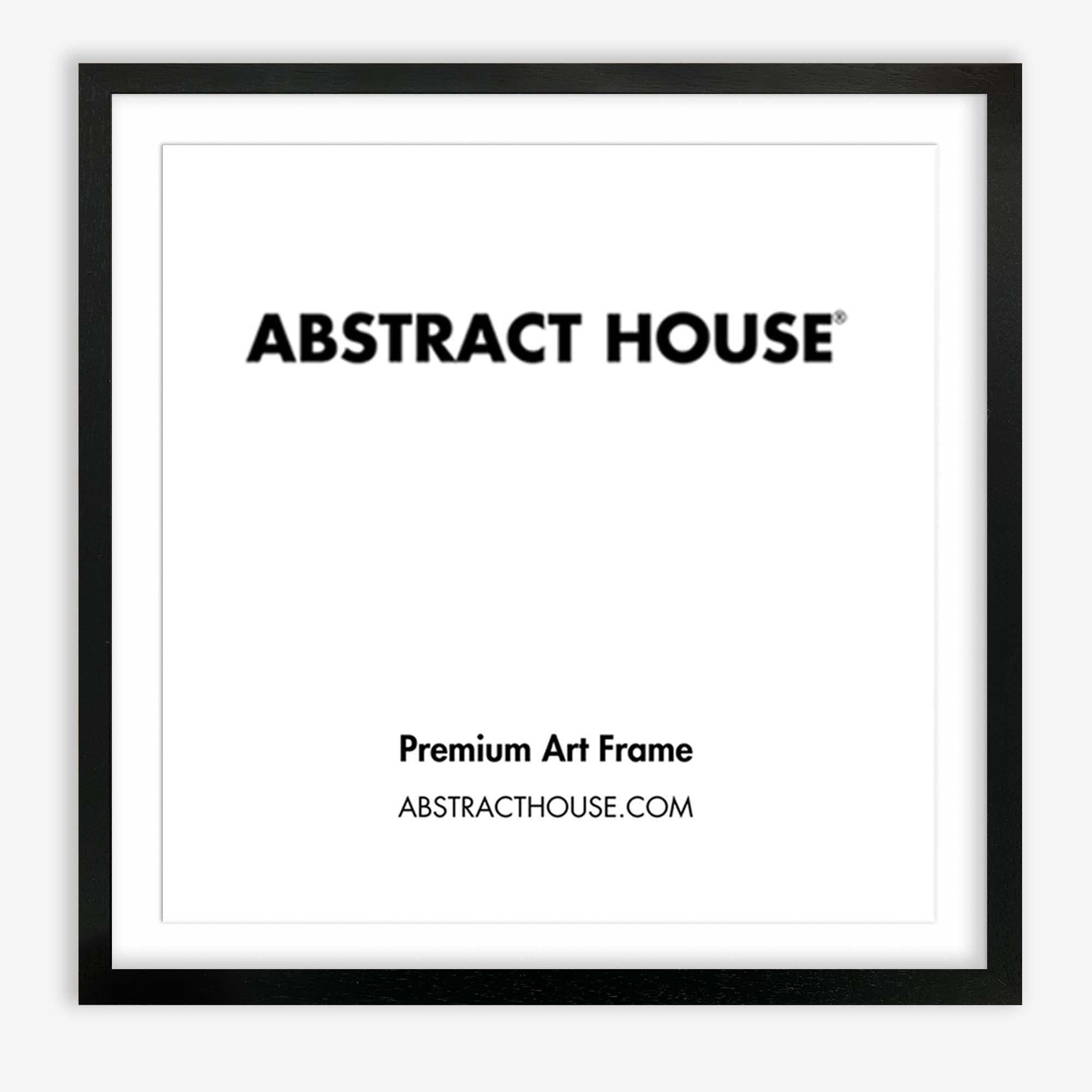 70x70 cm Wooden Frame-Black-60 x 60 cm / 23.6 x 23.6 Inches-Abstract House