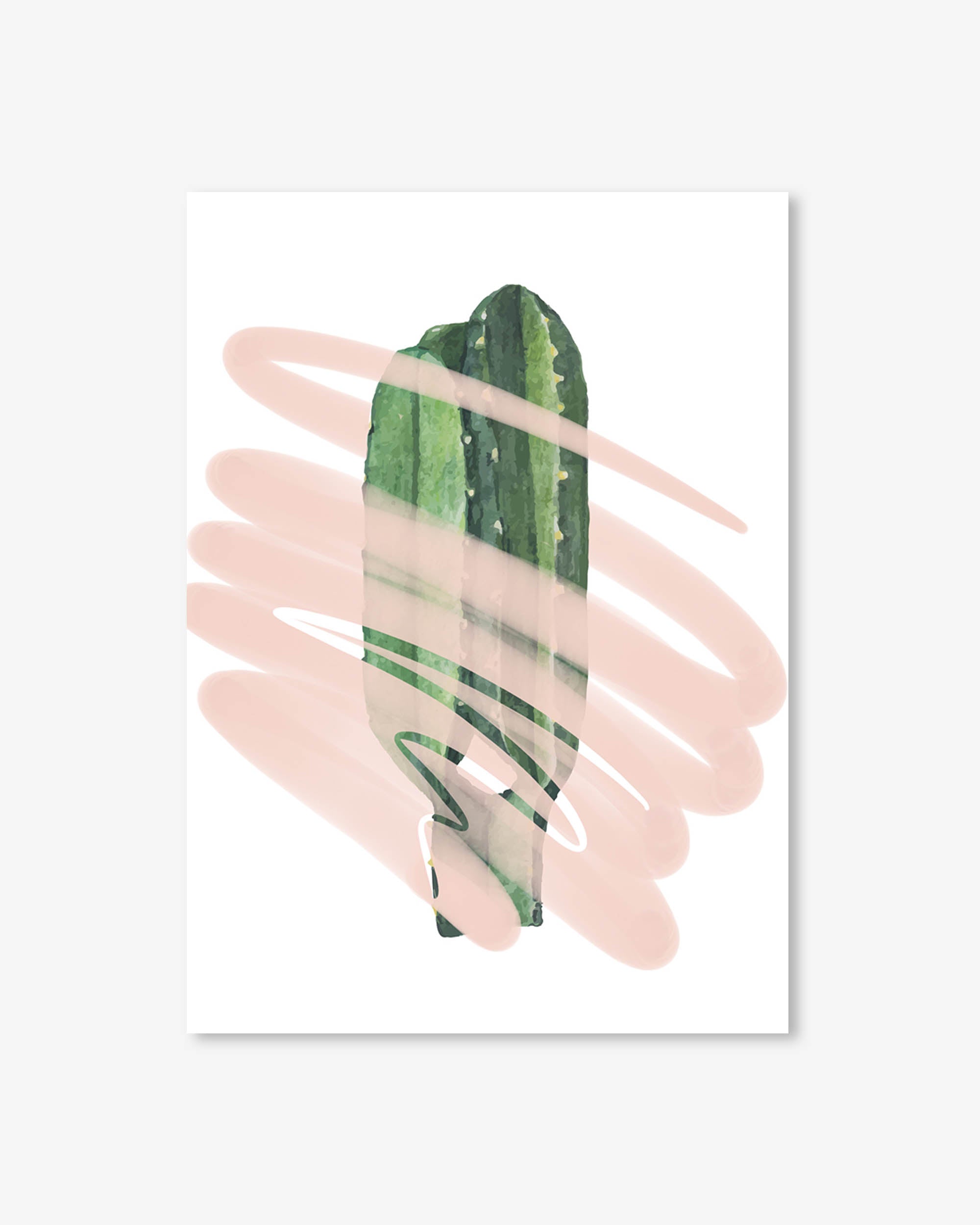 Modern Cactus Illustrated Art Print