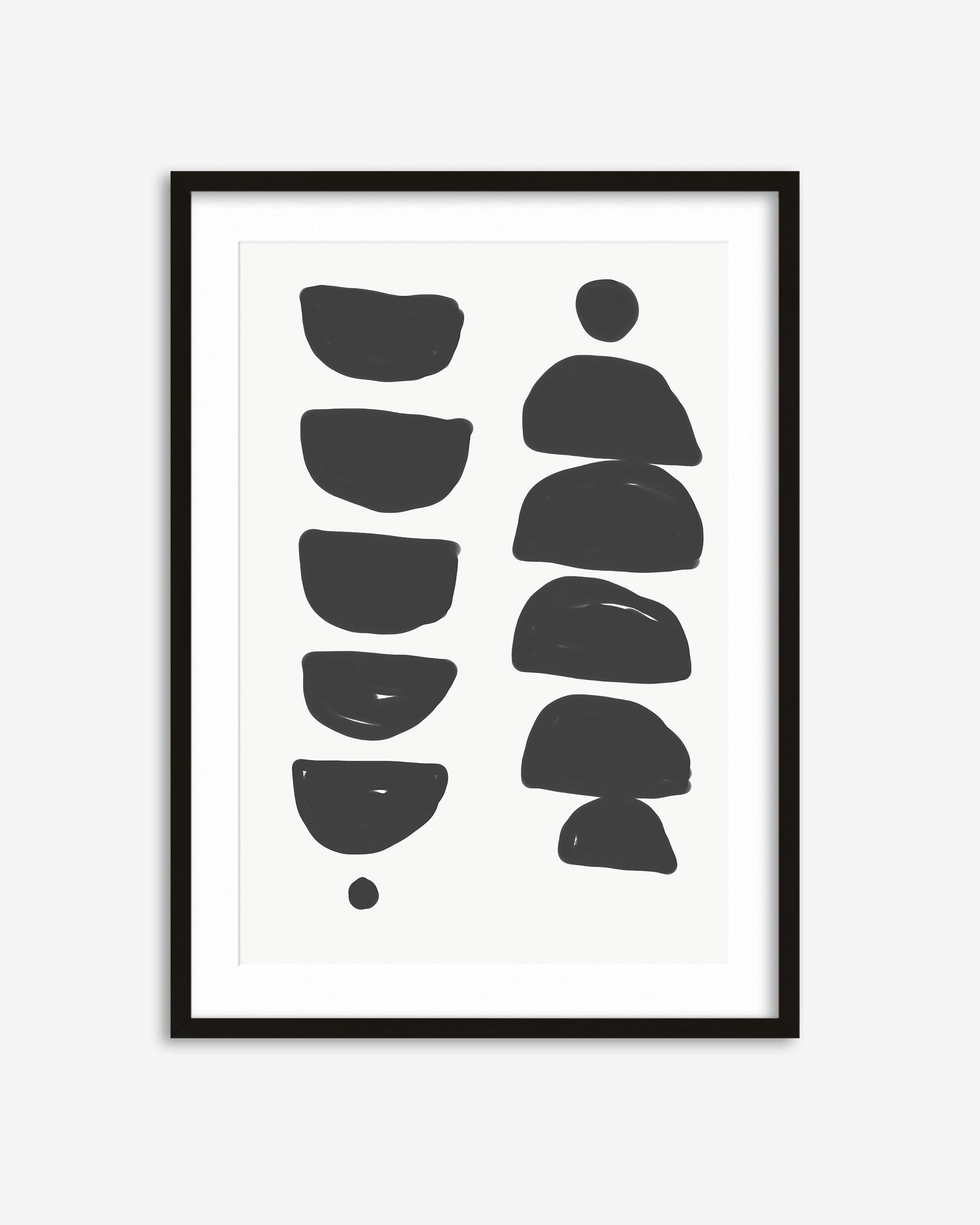 Monochrome Mid Century Art Print