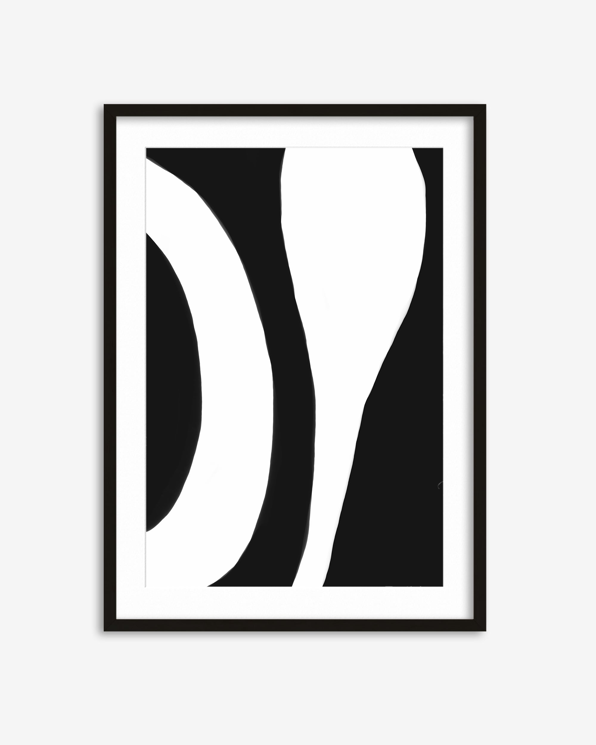 Black And White Abstract Lines Art Print