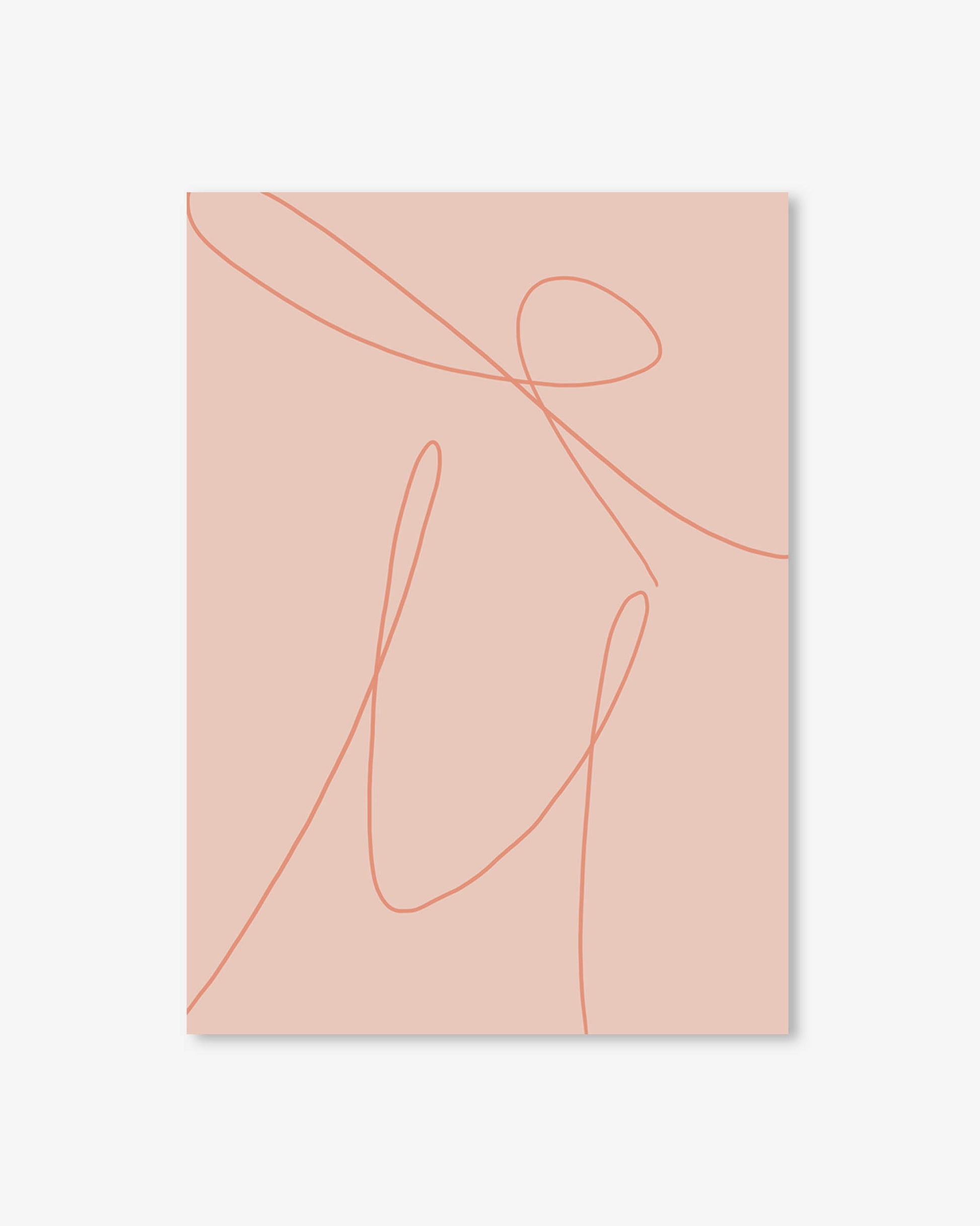 Abstract line art on a pink background