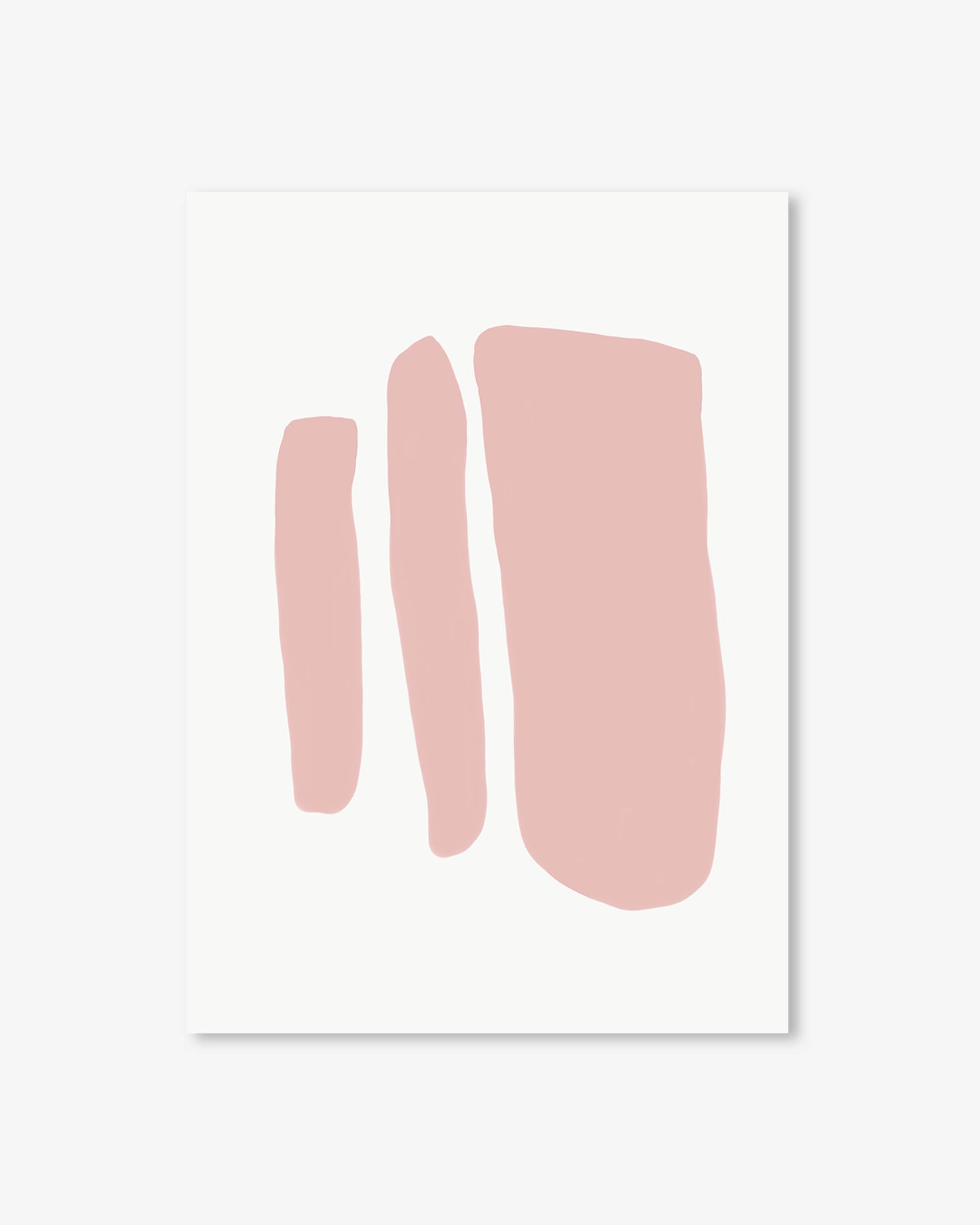 Blush Three Lines Art Print