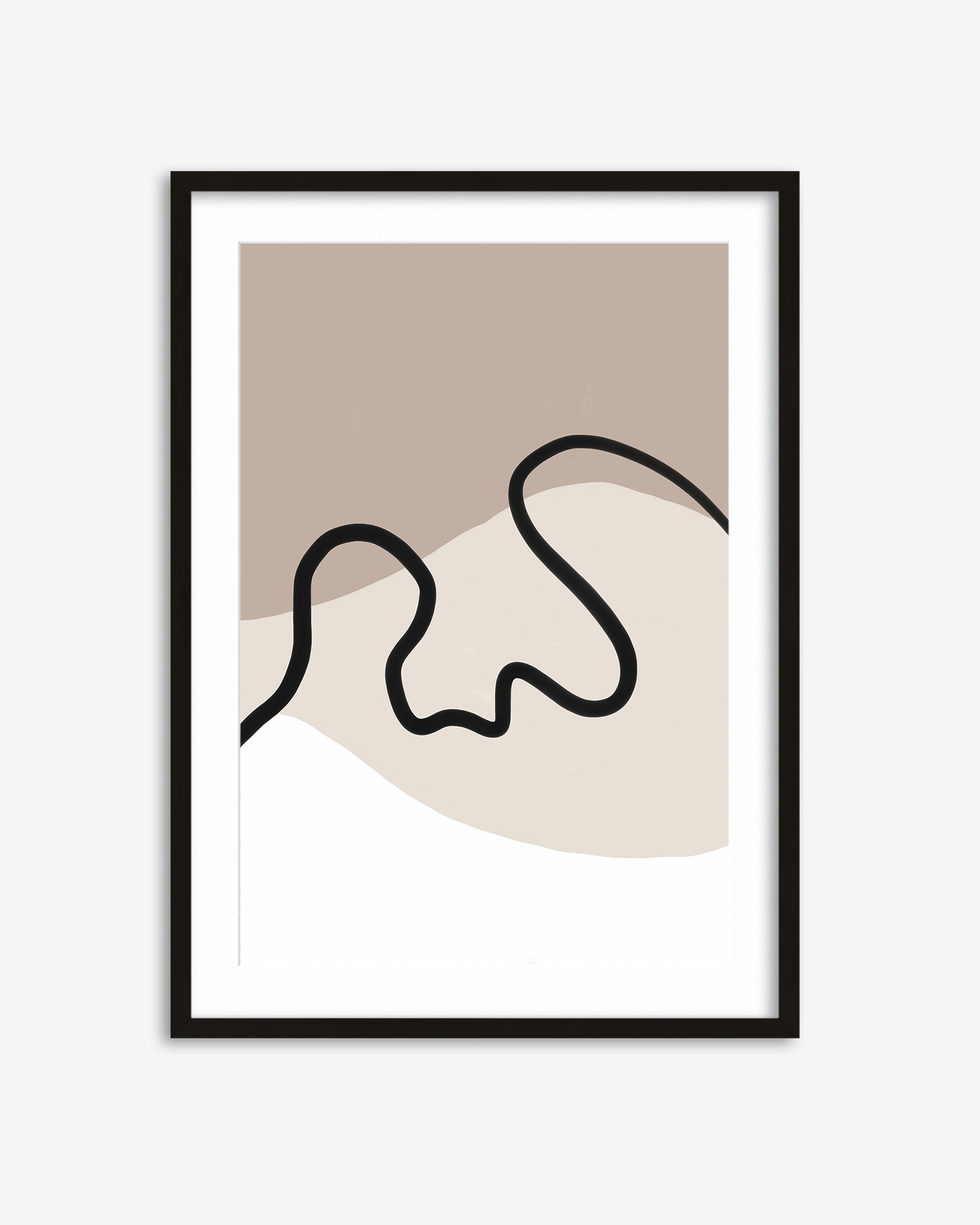 Neutral Brown Lines Art Print
