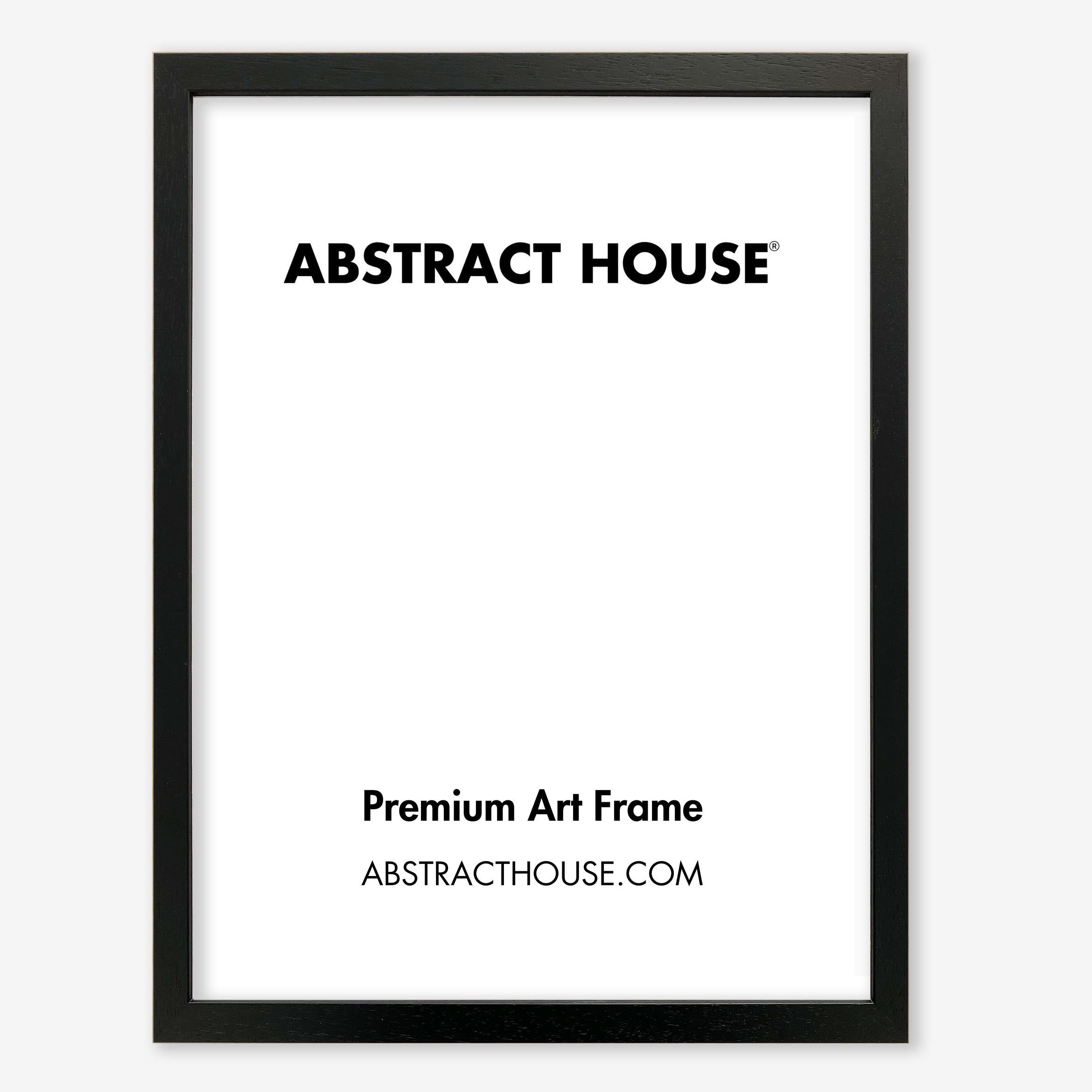 8x10 Inch Wooden Frame-Black-No Mount-Abstract House