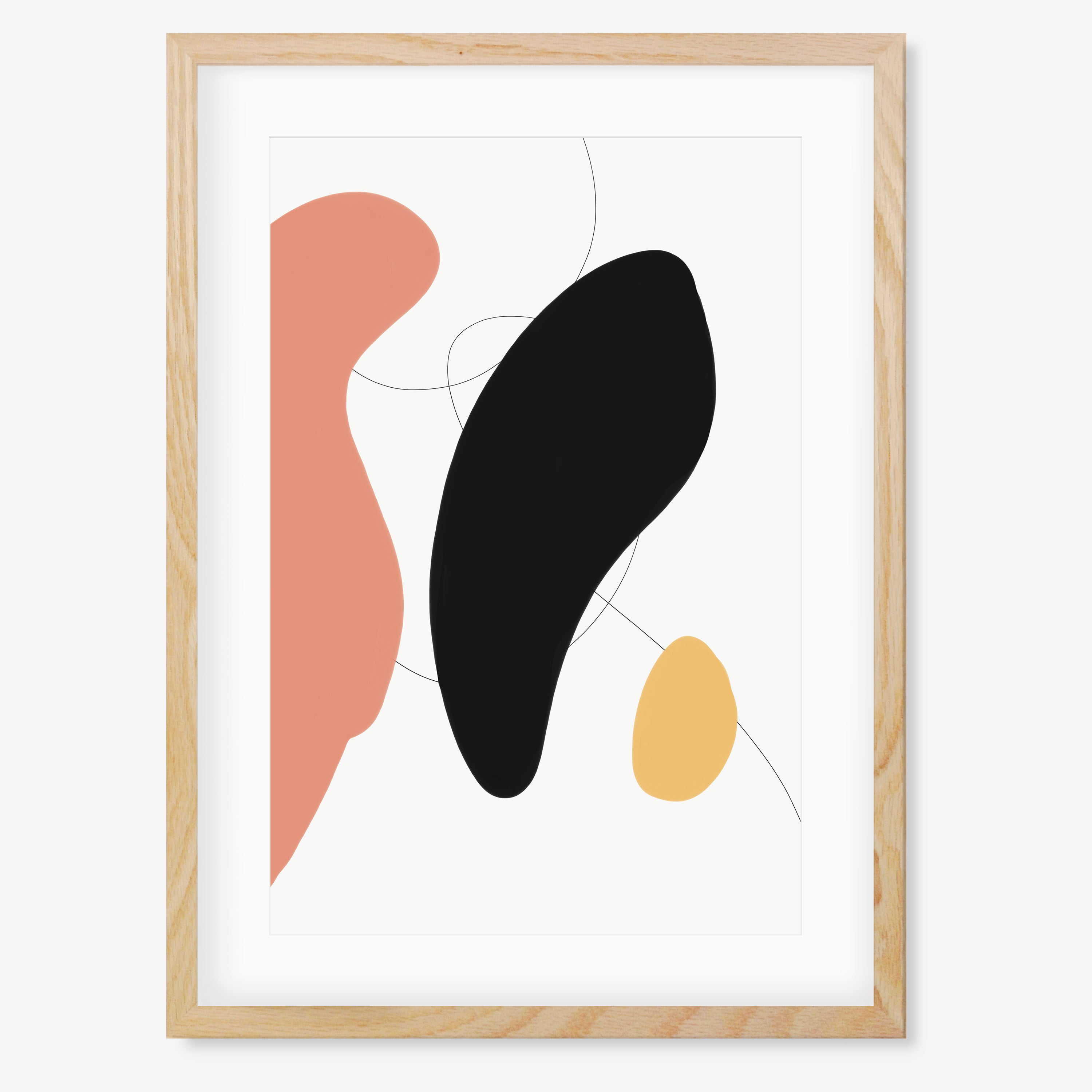 Abstract Shape Lines - Print Set Of 2-Abstract House