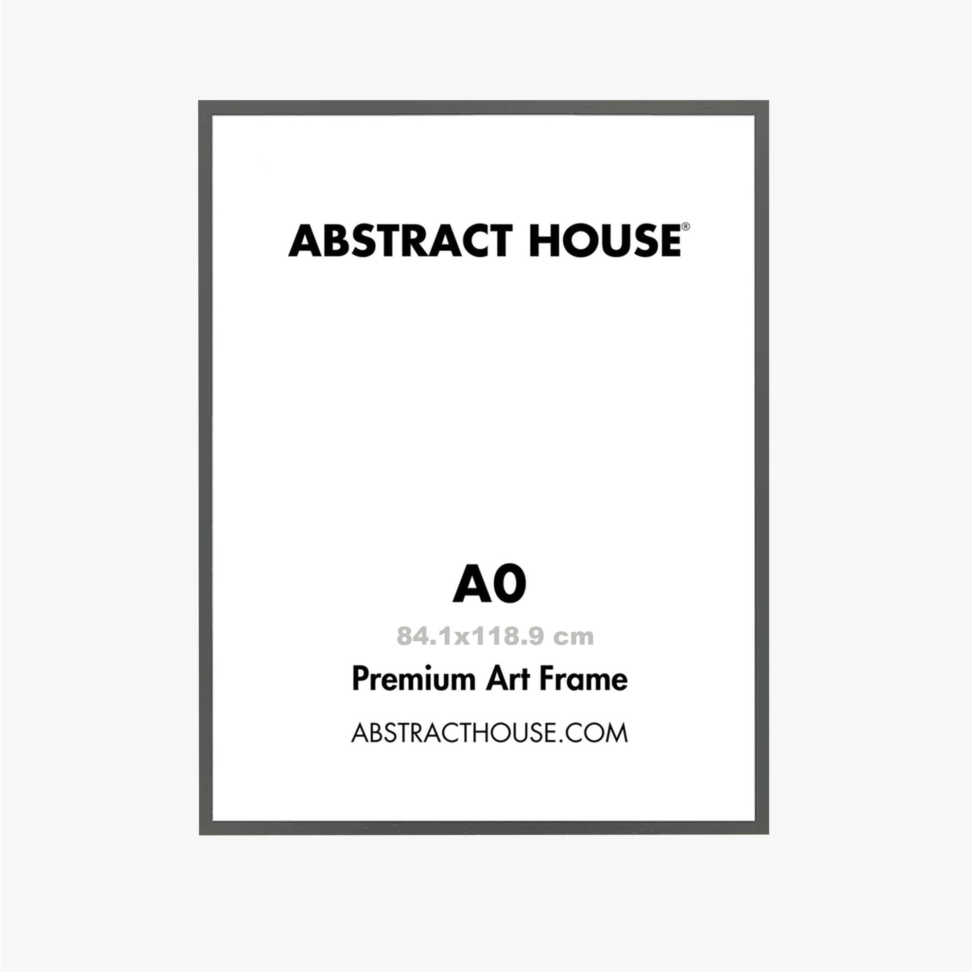 A0 Wooden Frame-Abstract House