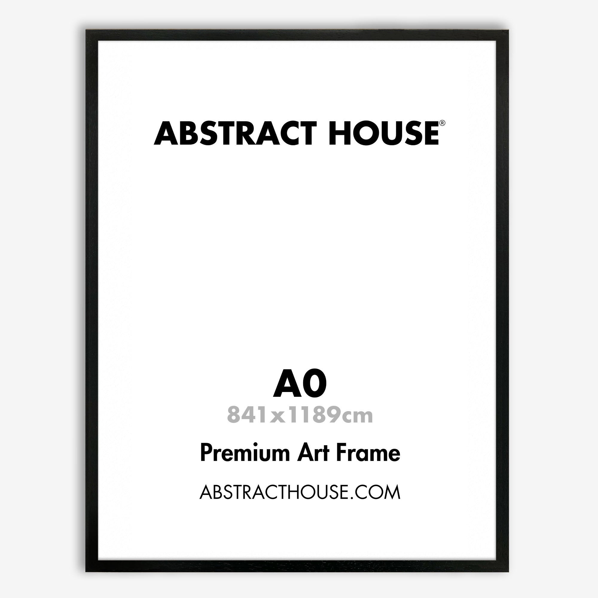 A0 Wooden Frame-Black-No Mount-Abstract House