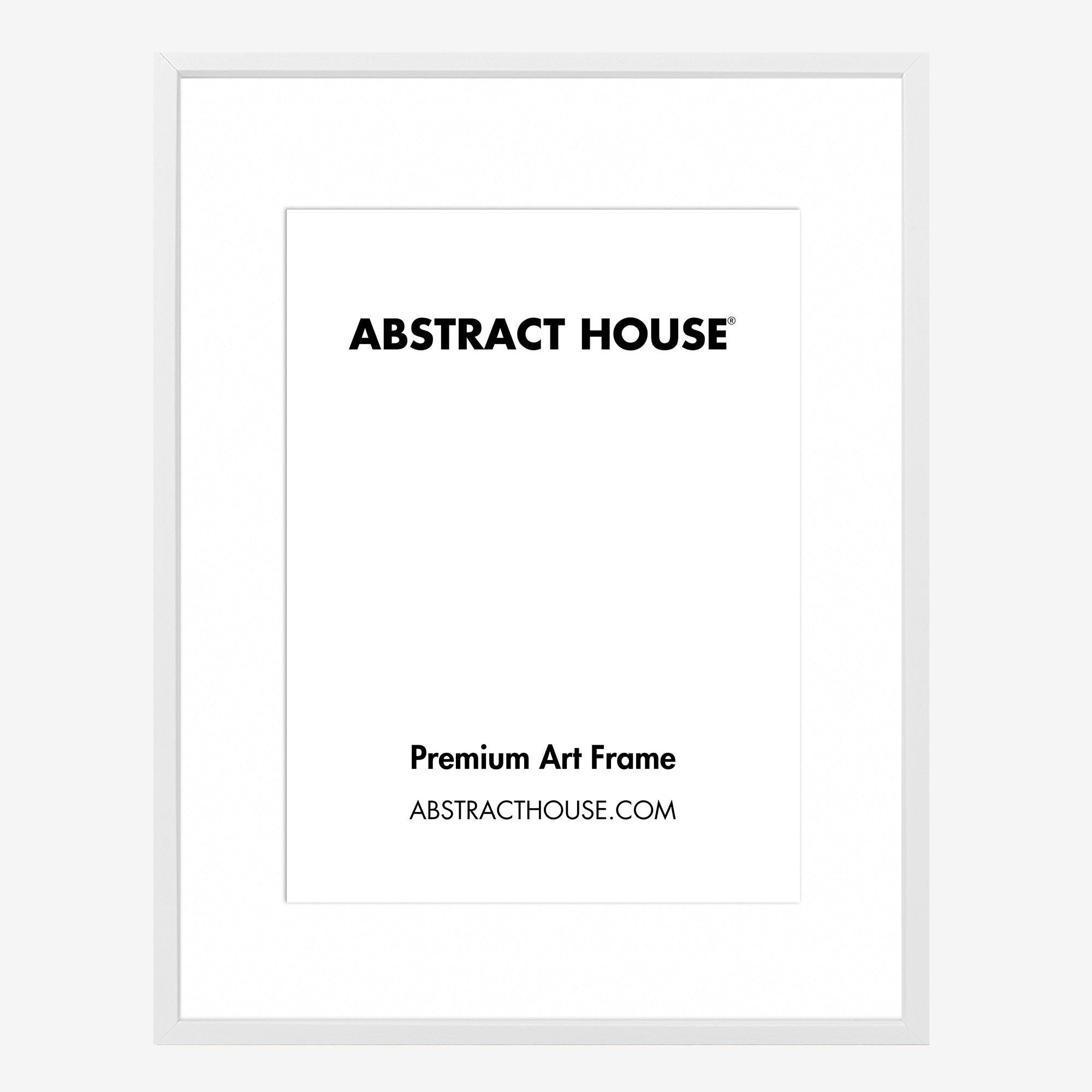 A0 Wooden Frame-White-A1 59.4 x 84.1 cm-Abstract House