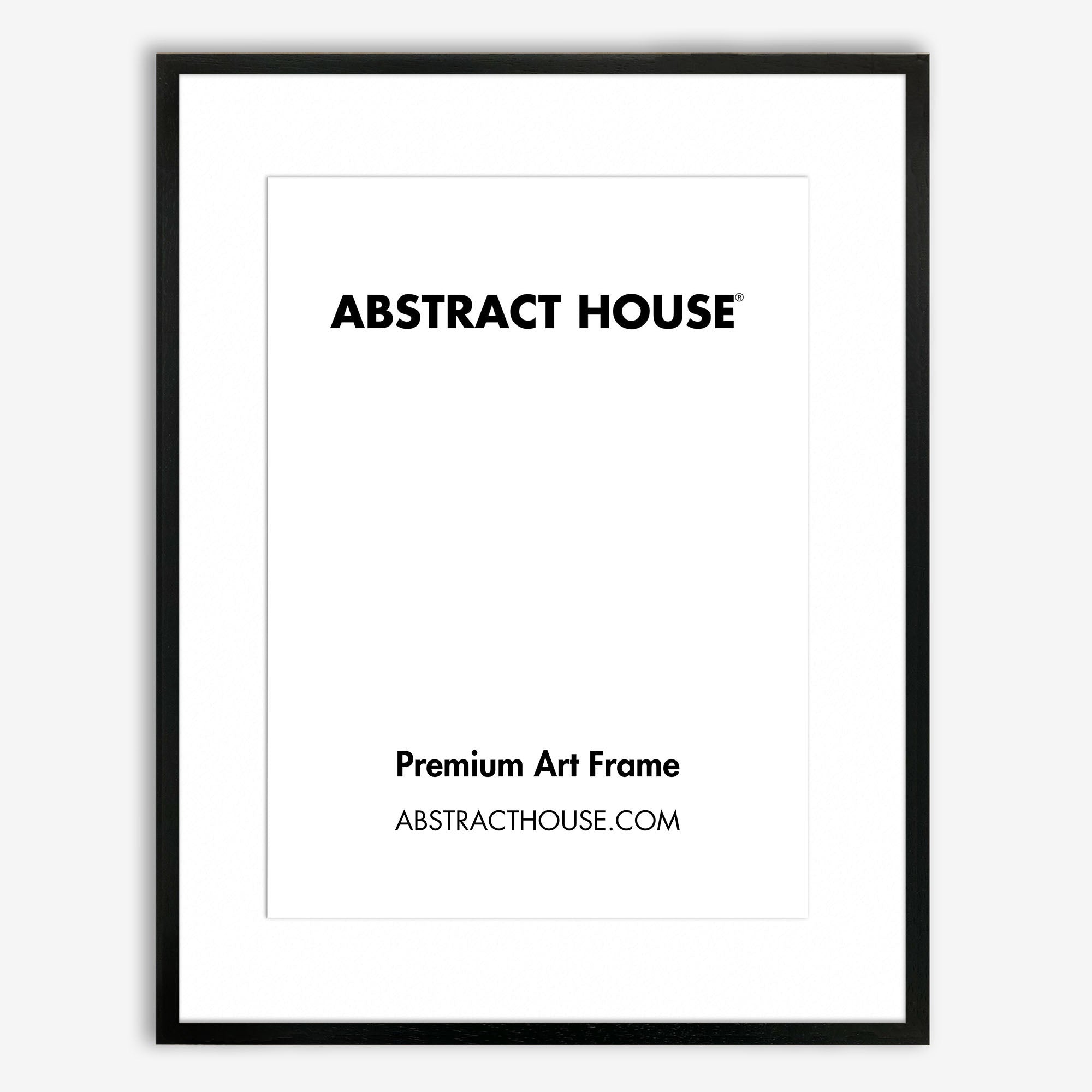A1 Wooden Frame-Black-A2 42 x 59.4 cm-Abstract House