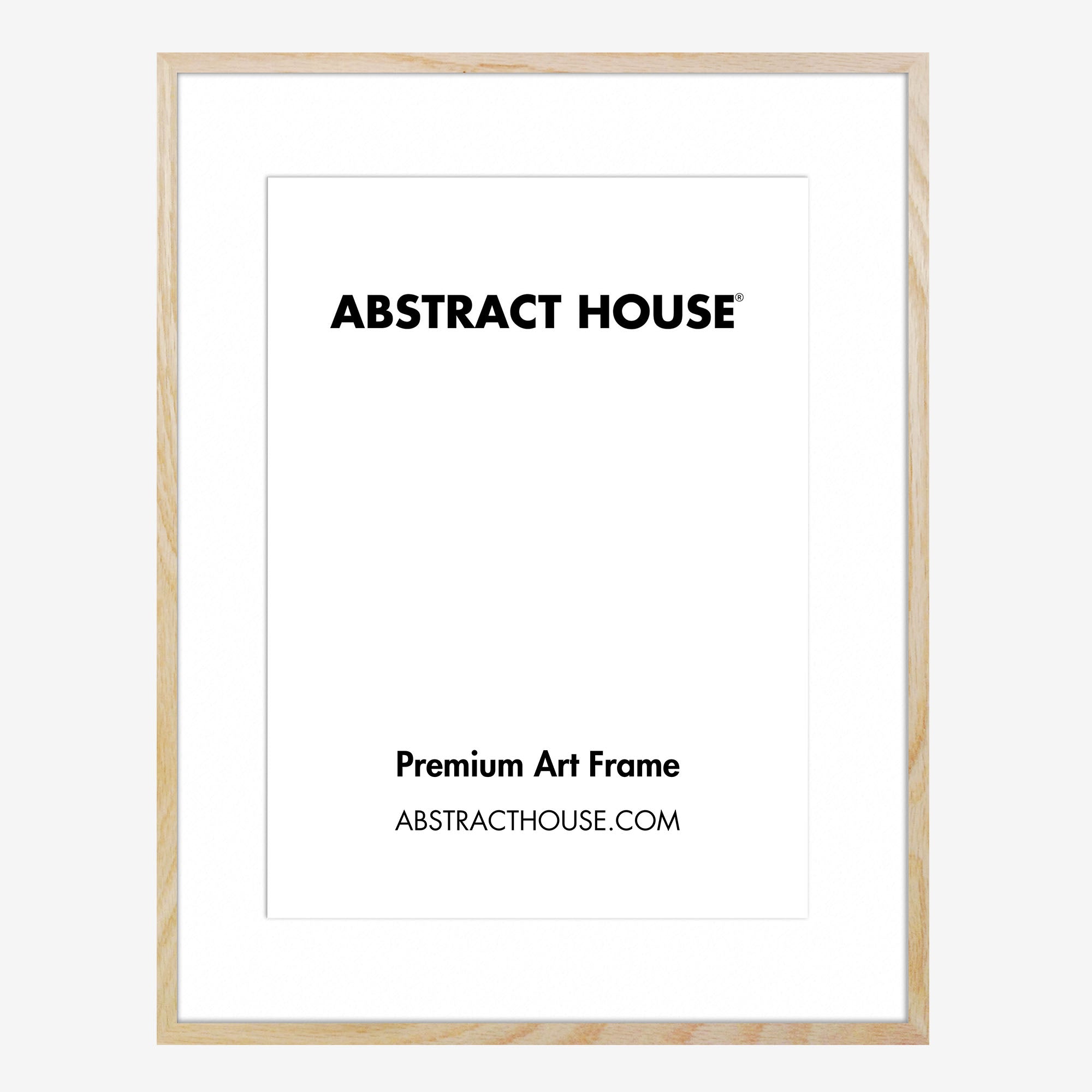 A1 Wooden Frame-Oak-A2 42 x 59.4 cm-Abstract House