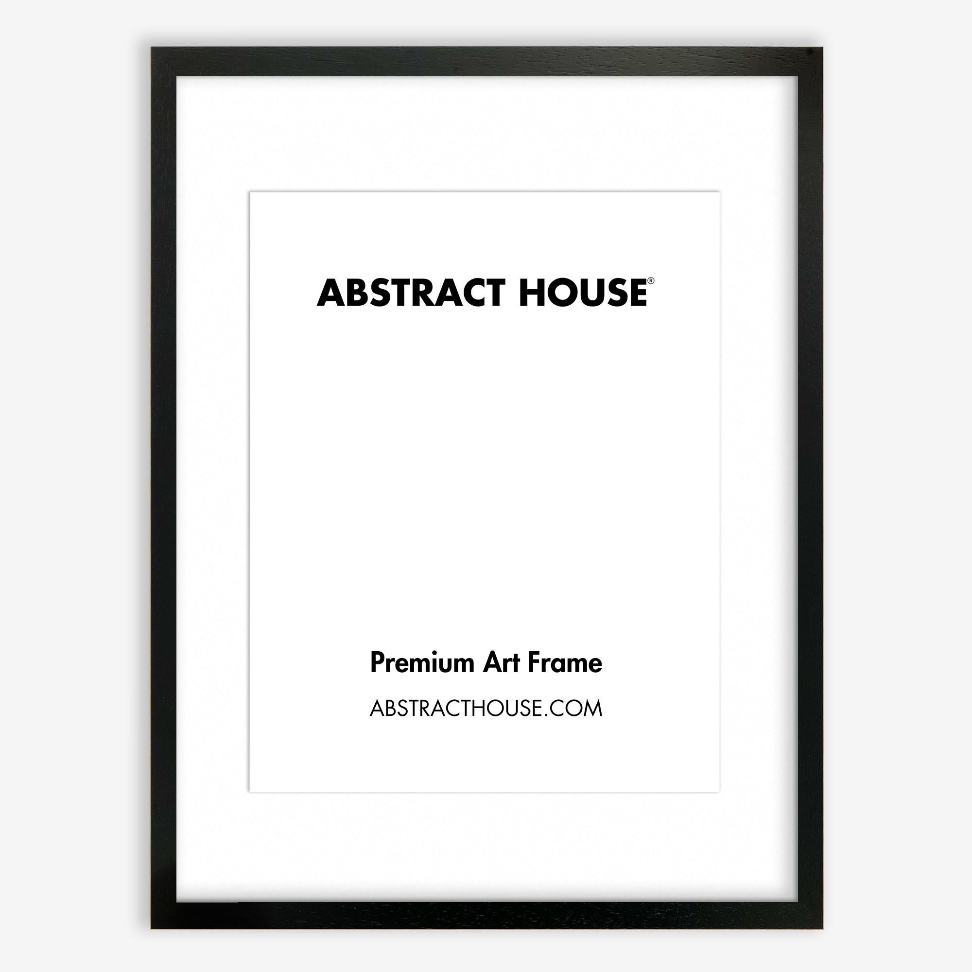 A2 Wooden Frame-Black-A3 29.7 x 42 cm-Abstract House