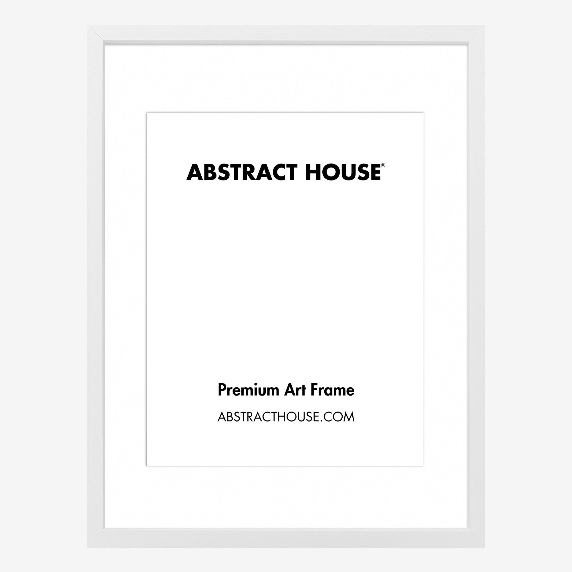 A2 Wooden Frame-White-A3 29.7 x 42 cm-Abstract House