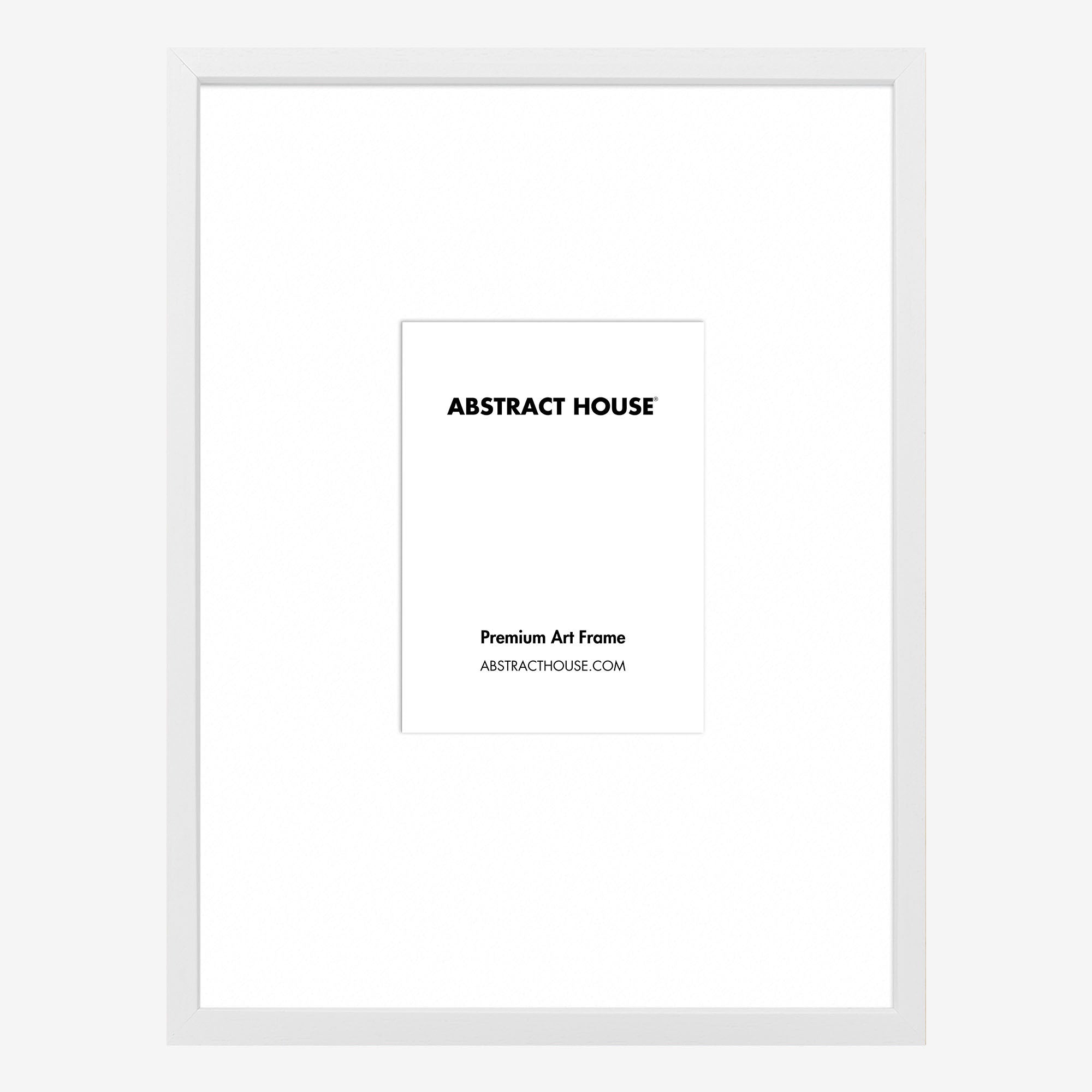 A2 Wooden Frame-White-A4 21 x 29.7 cm-Abstract House