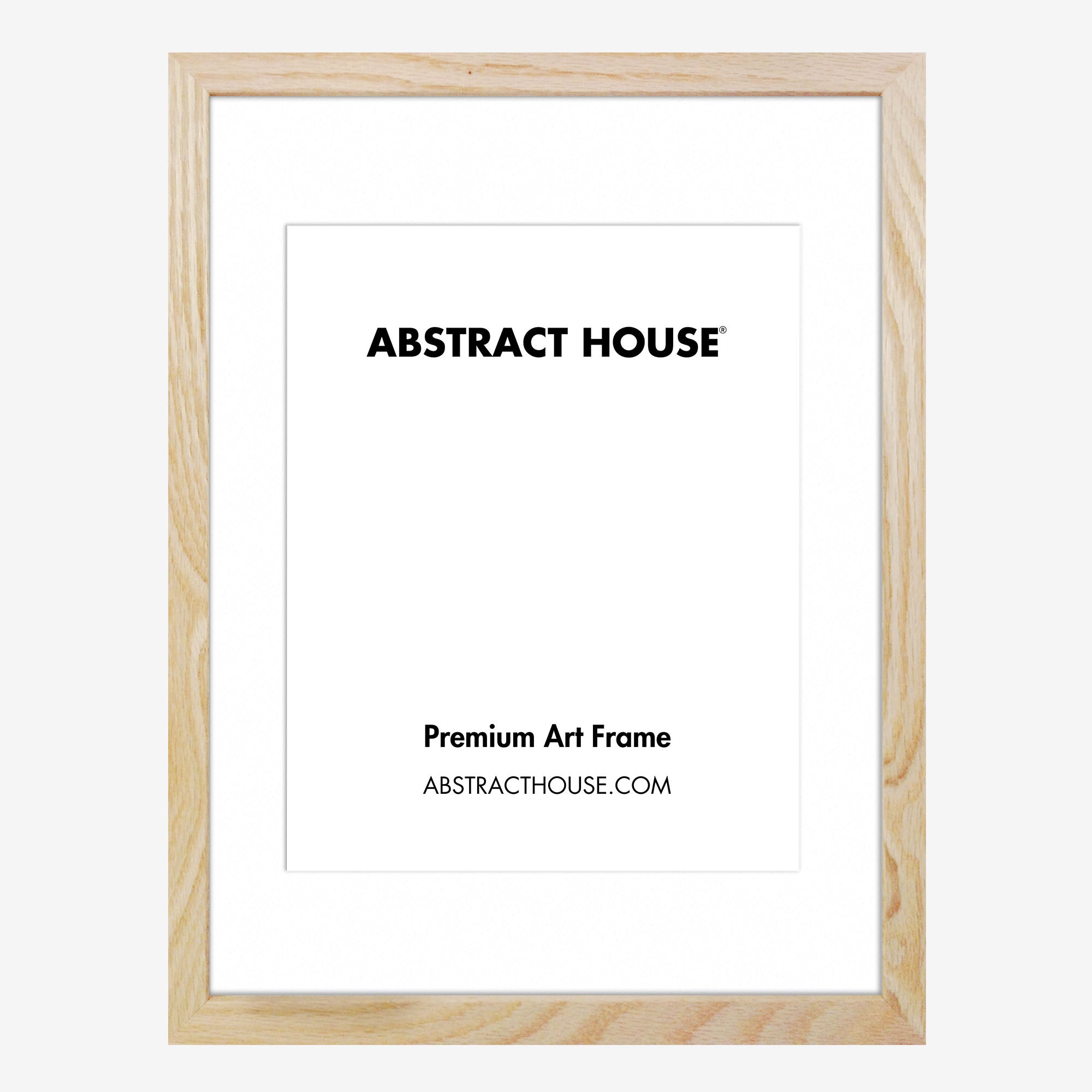 A4 Wooden Frame-Oak-A5 / 14.8 x 21 cm-Abstract House