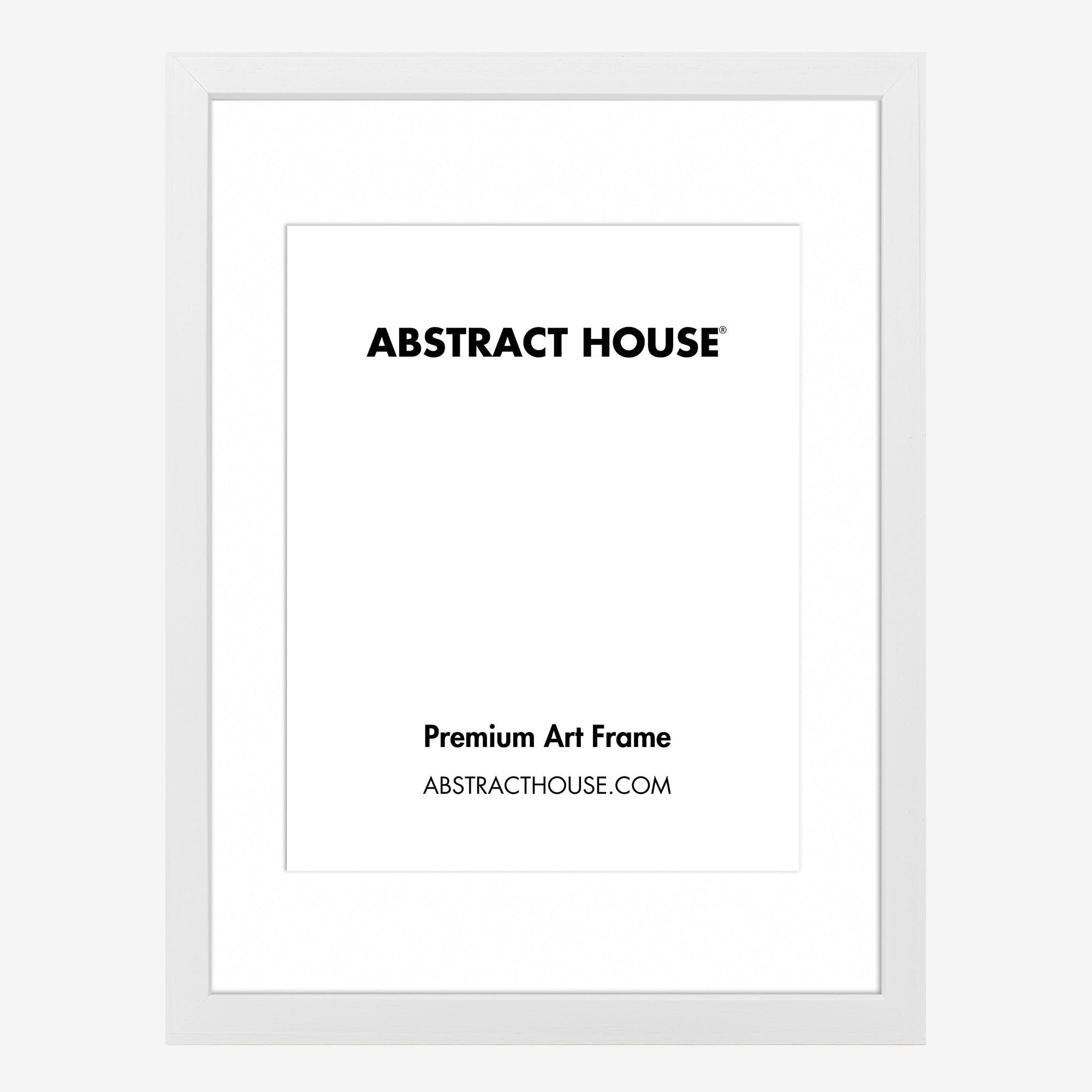A4 Wooden Frame-White-A5 / 14.8 x 21 cm-Abstract House
