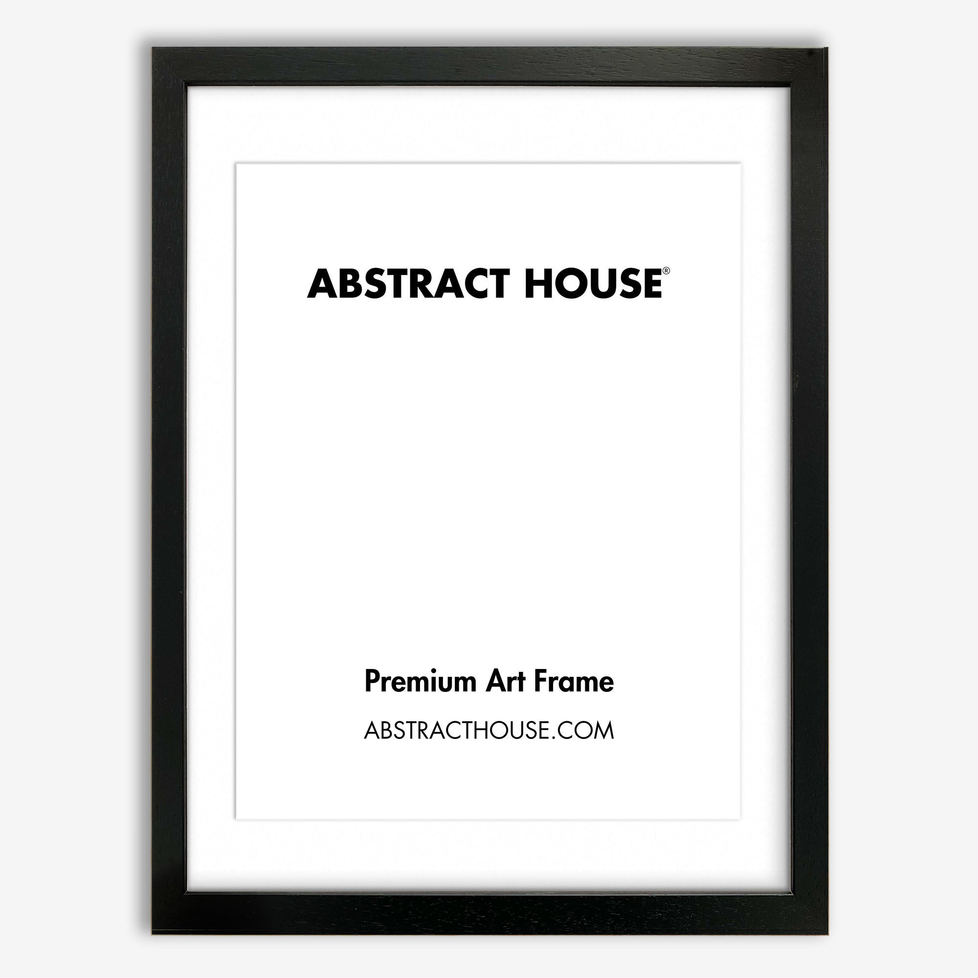 A5 Wooden Frame-Black-A6 / 10.5 x 14.8 cm-Abstract House