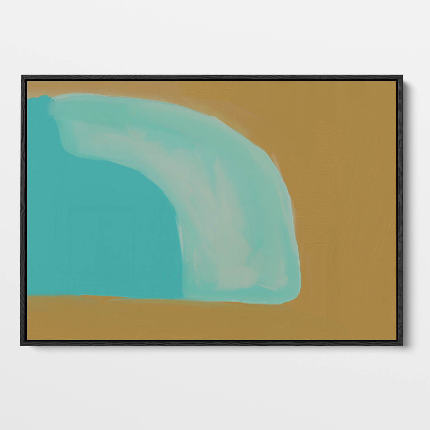 Abstract Mustard Framed Canvas Art-framed-Canvas Prints-Abstract House
