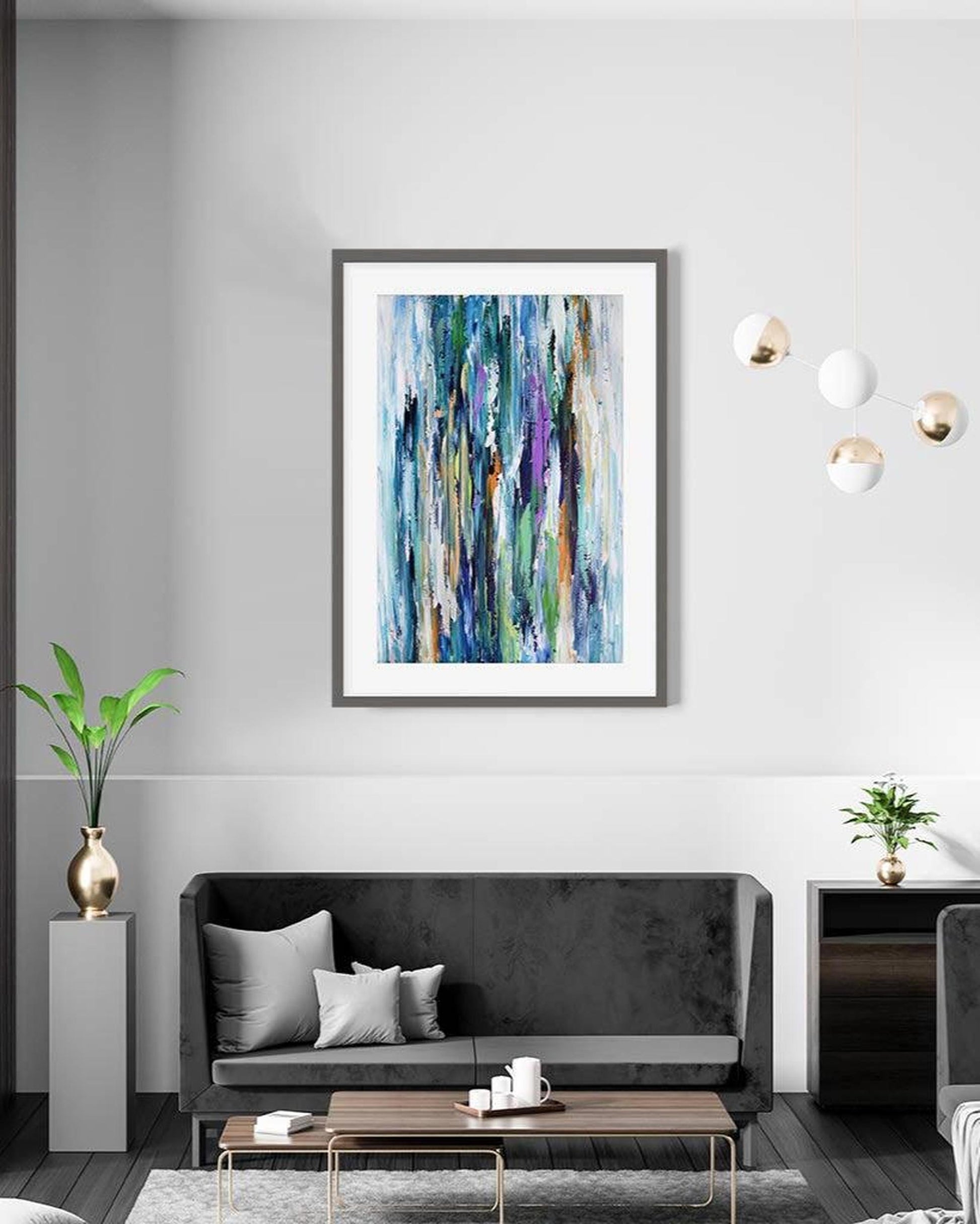 Abstract 167 Framed Art-Abstract House