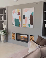 modern wall art canvas set 2 piece print set large affordable wall art living room