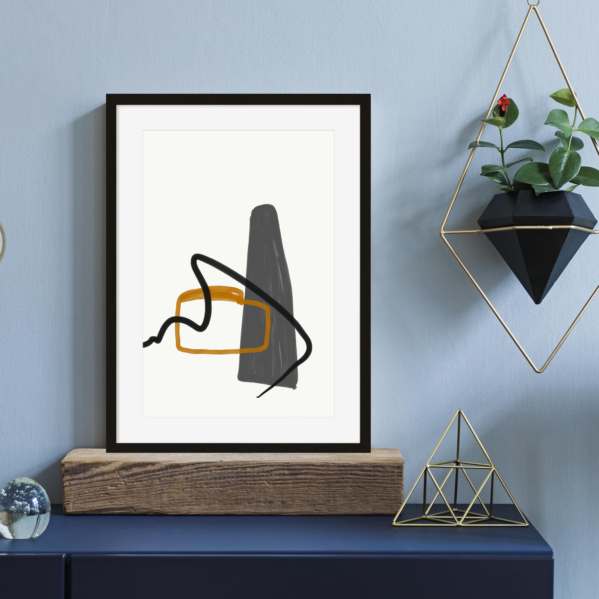 Abstract Illustration And Lines Art Print
