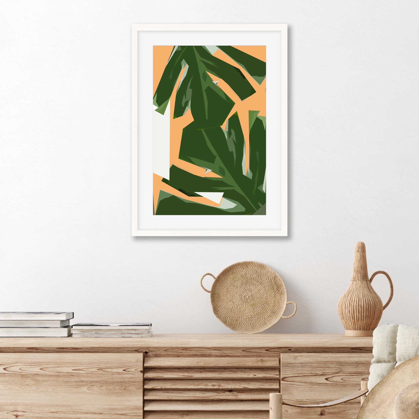 Abstract Leaves Illustrated Art Print