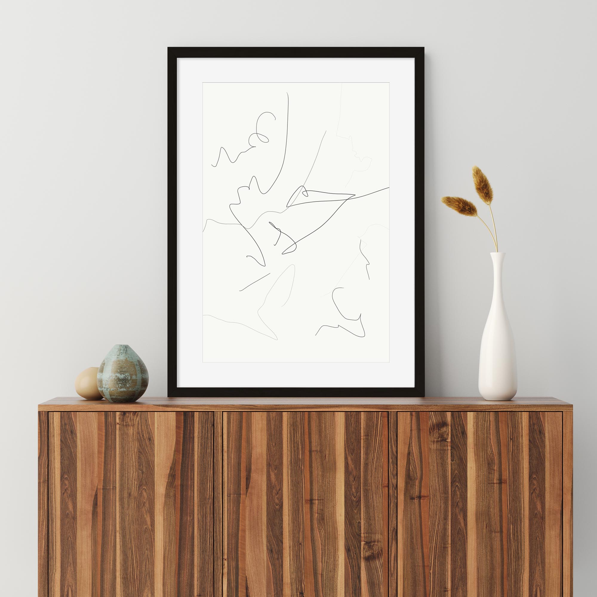 Abstract Line Art Print-Abstract House