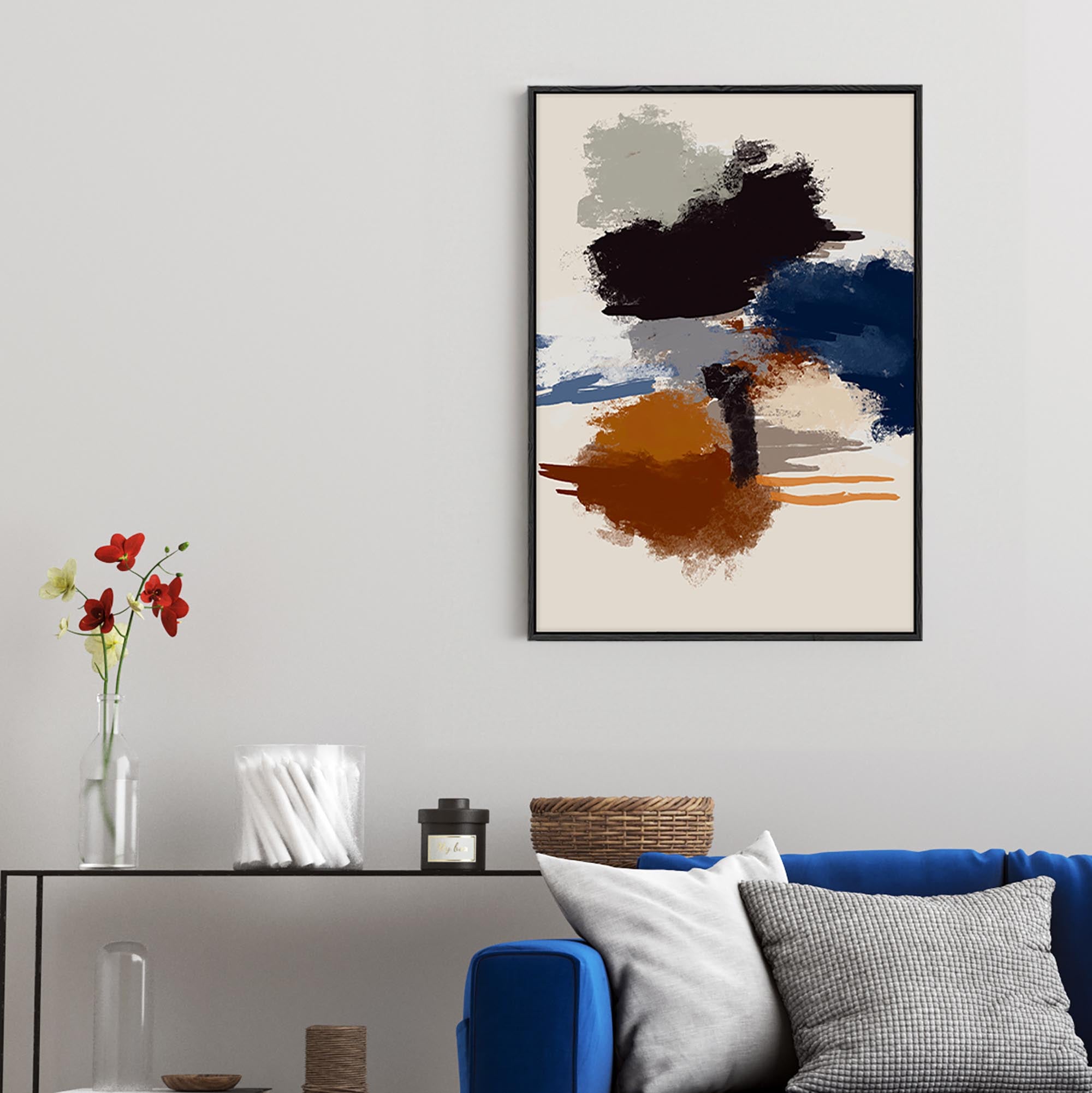 Abstract Paradigm III Framed Canvas-Abstract House