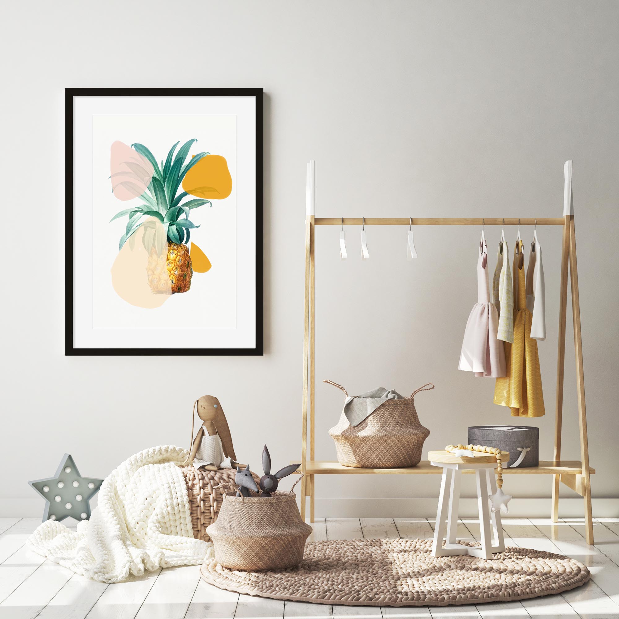 Abstract Pineapple Art Print-Abstract House