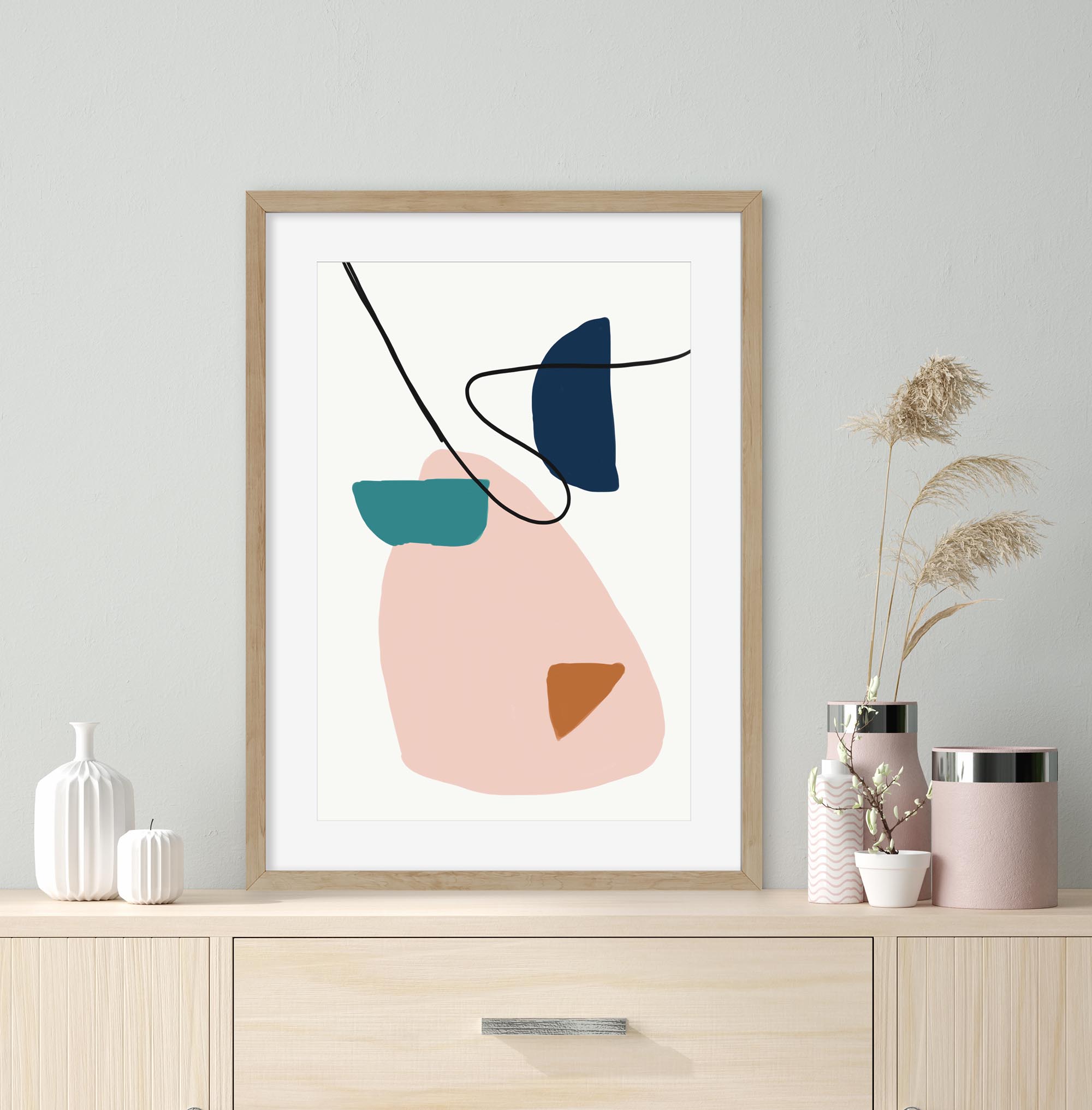 Abstract Shapes And Colours Art Print