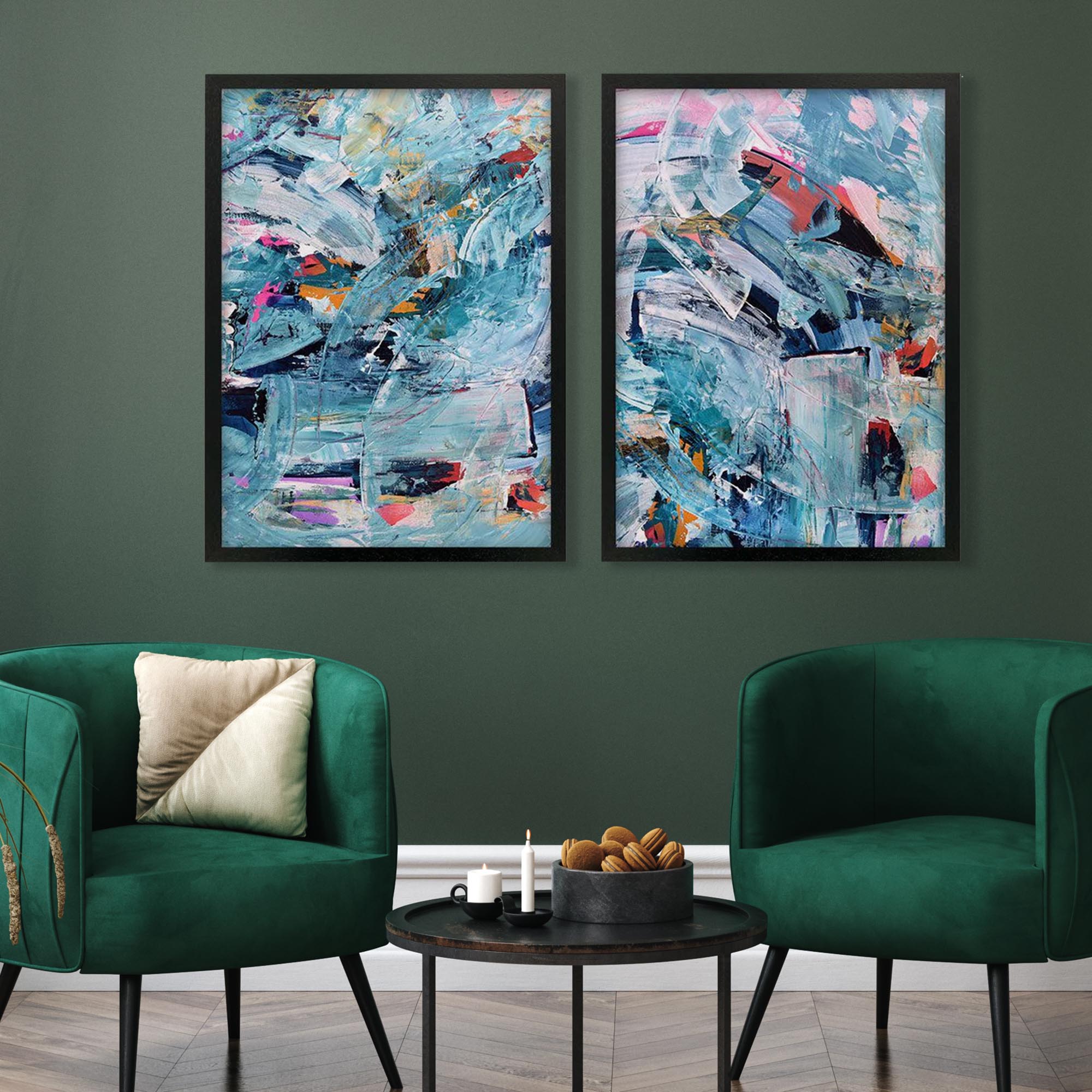 Abstract Colour Burst - Print Set of 2-Abstract House