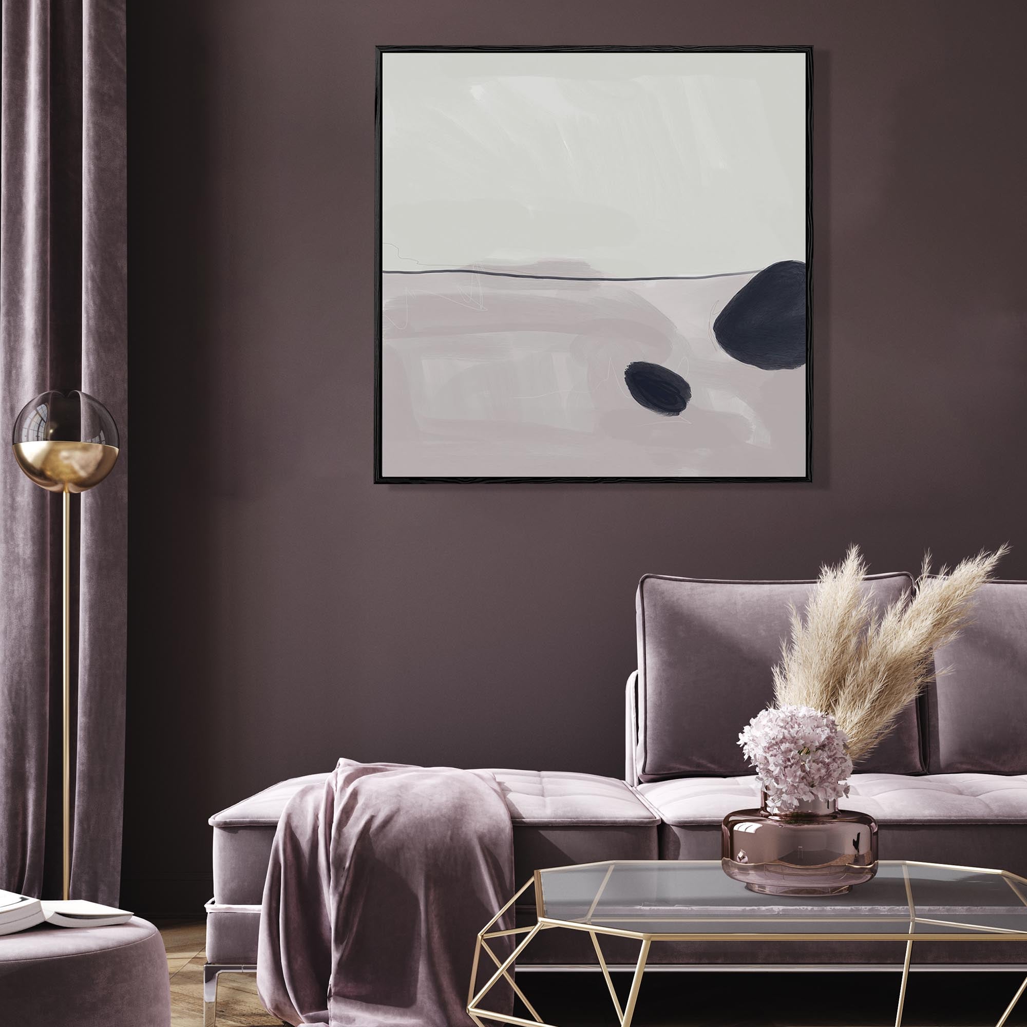 Organic Abstract I Framed Canvas-Abstract House