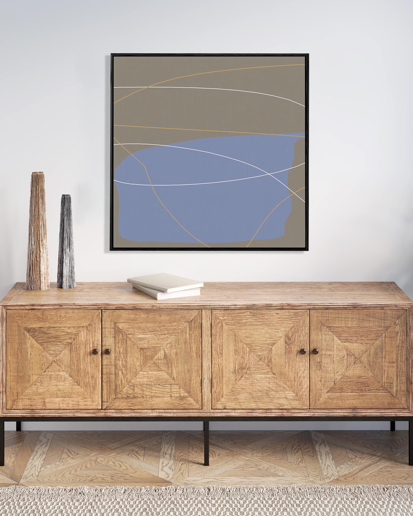 Into Abstraction Framed Canvas-Abstract House