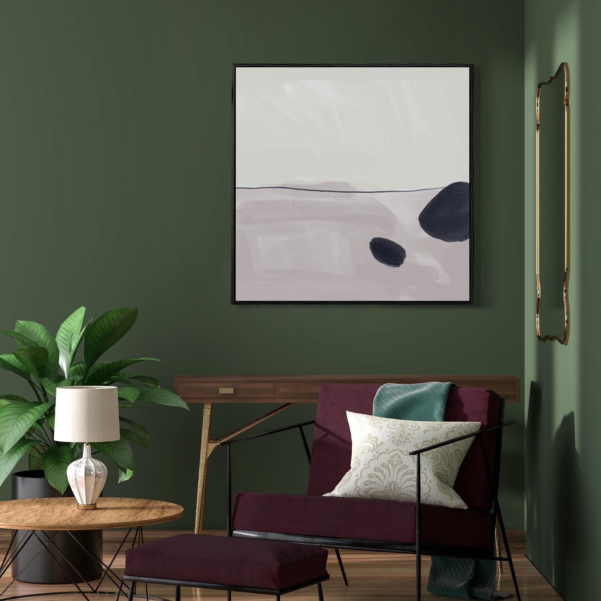 Organic Abstract I Framed Canvas-Abstract House