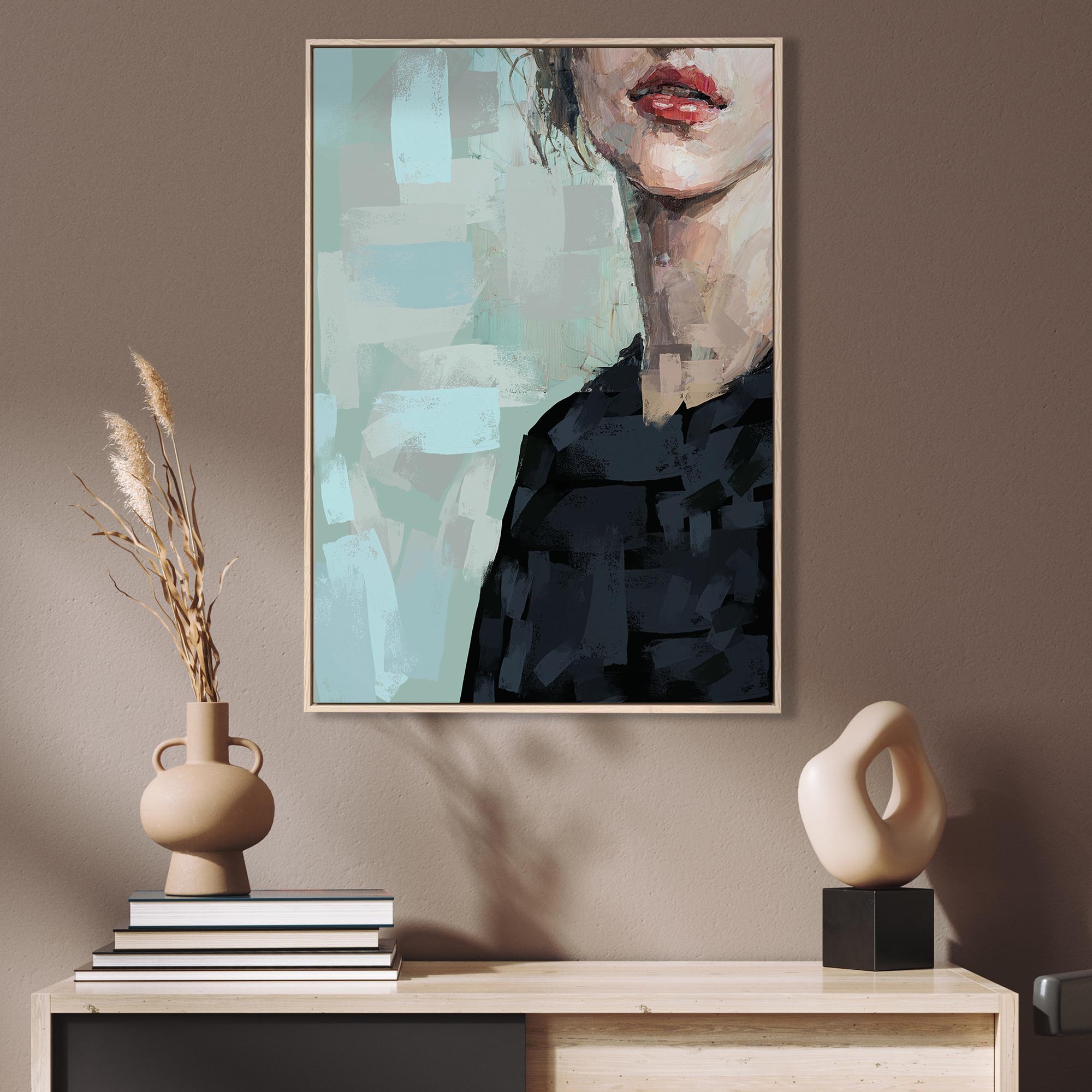 Portrait Of A Woman Fine Art Print-Abstract House