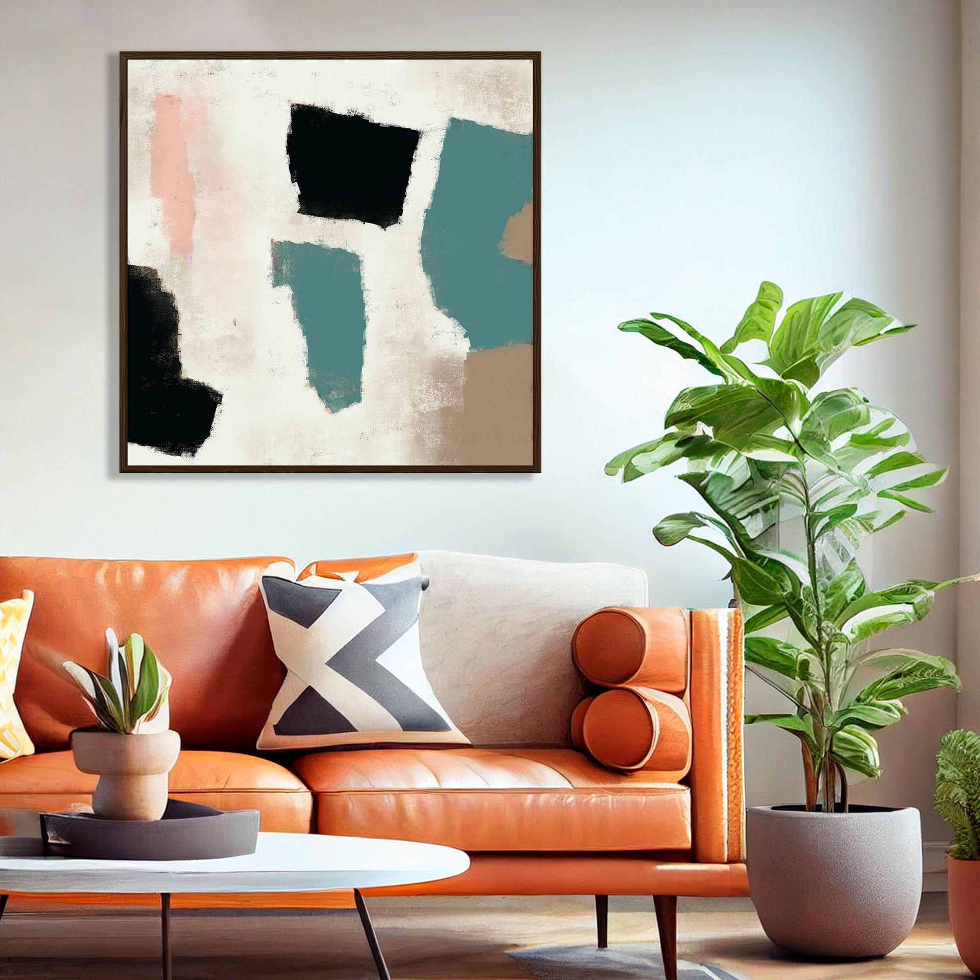 Rustic Shapes Fine Art Print-Abstract House
