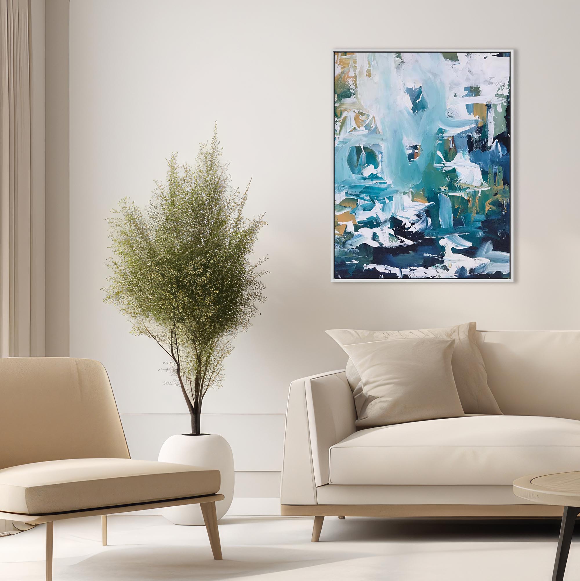 Abstract 102 Framed Canvas-Abstract House