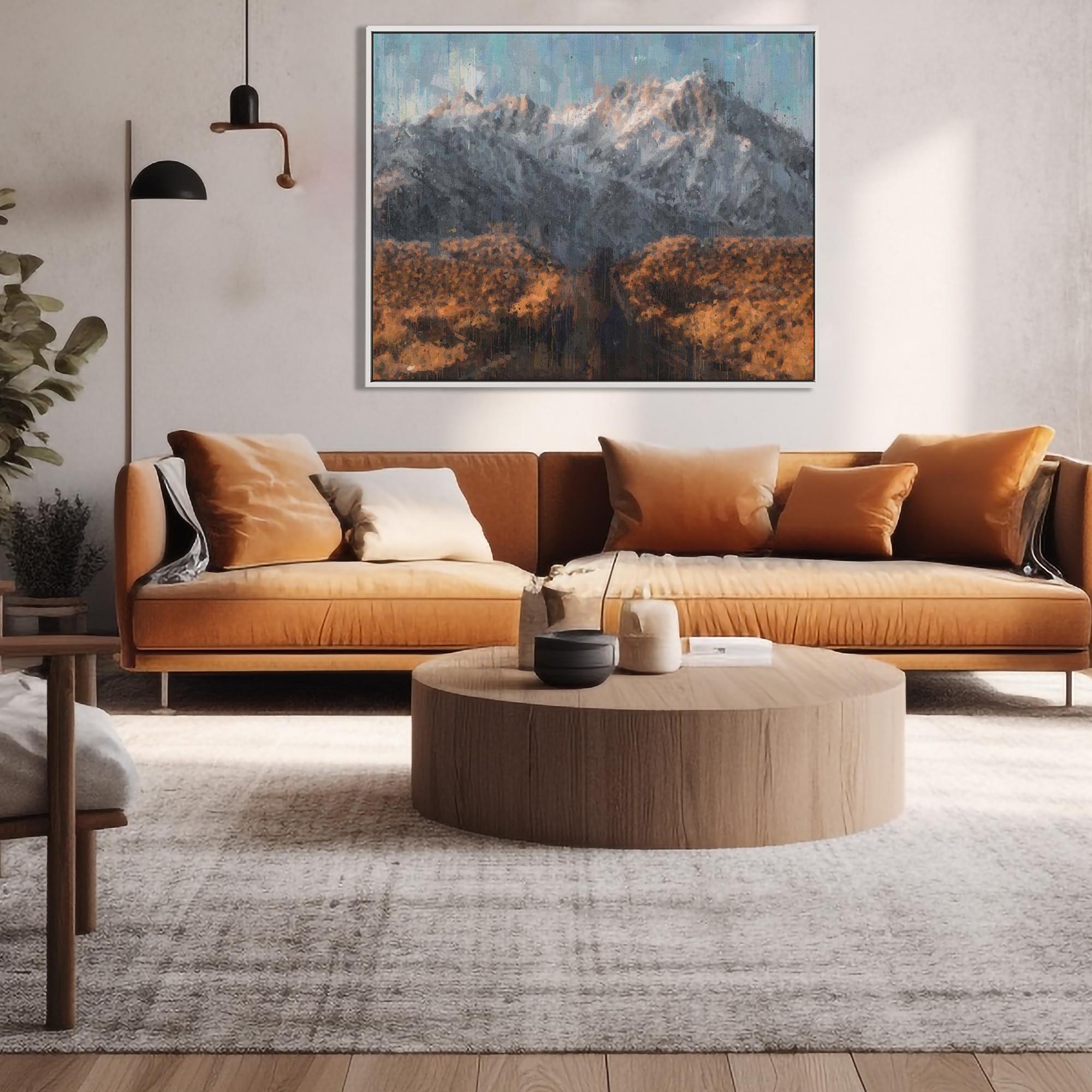 Rocky Mountains Fine Art Painting Canvas Print